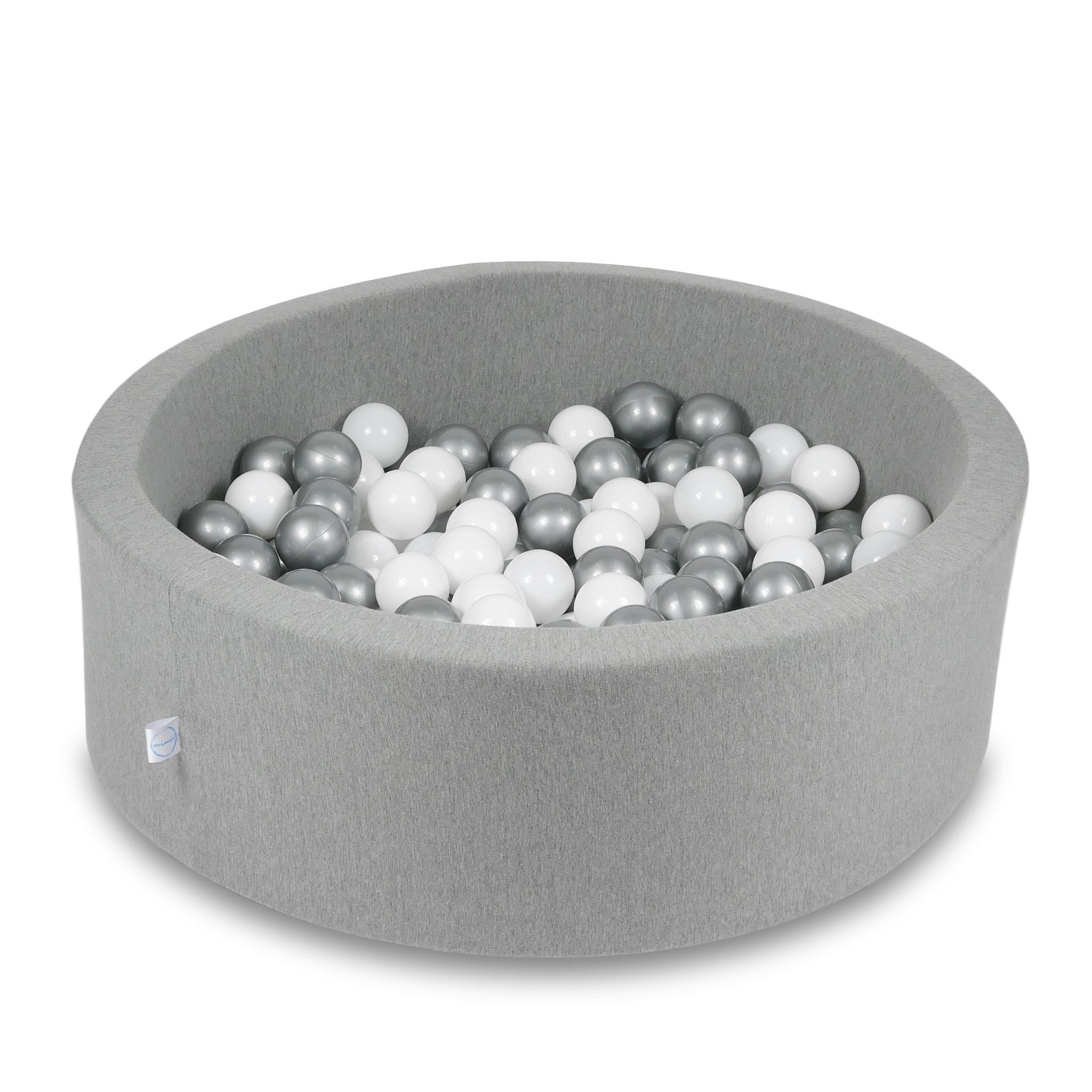 Piscine à balles en gris 90x30 cm avec 200 balles