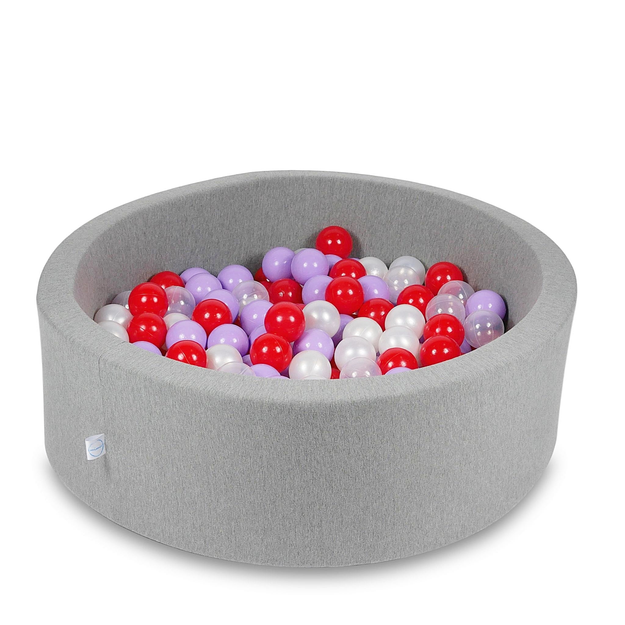 Piscine à balles en gris 90x30 cm avec 200 balles