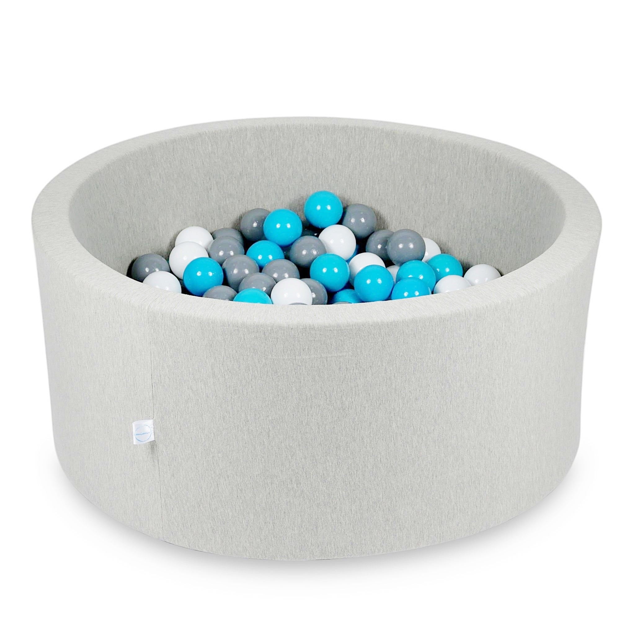Piscine à balles en gris clair 90x40 cm avec 300 balles