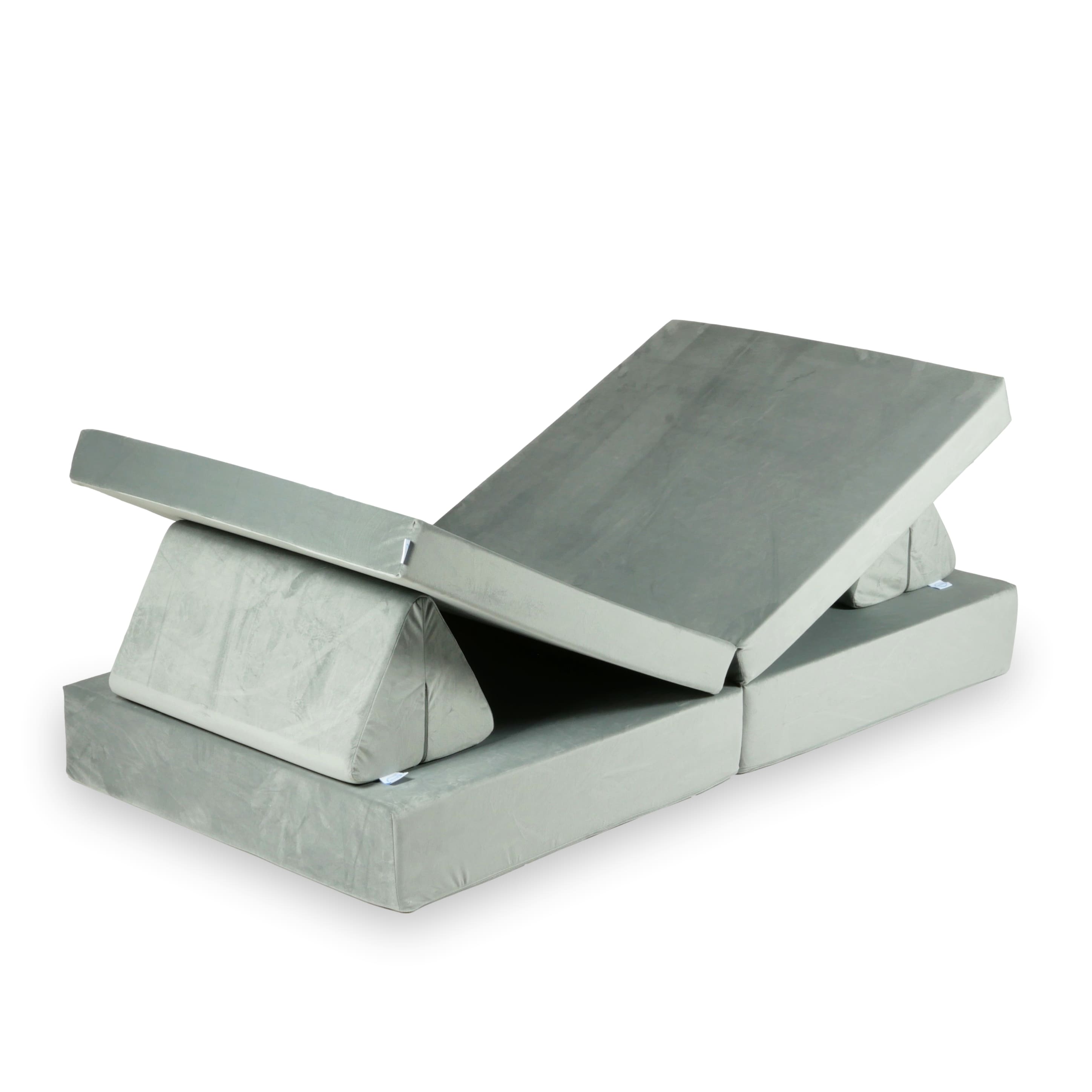 Canapé de jeu Montessori Confort en velours gris