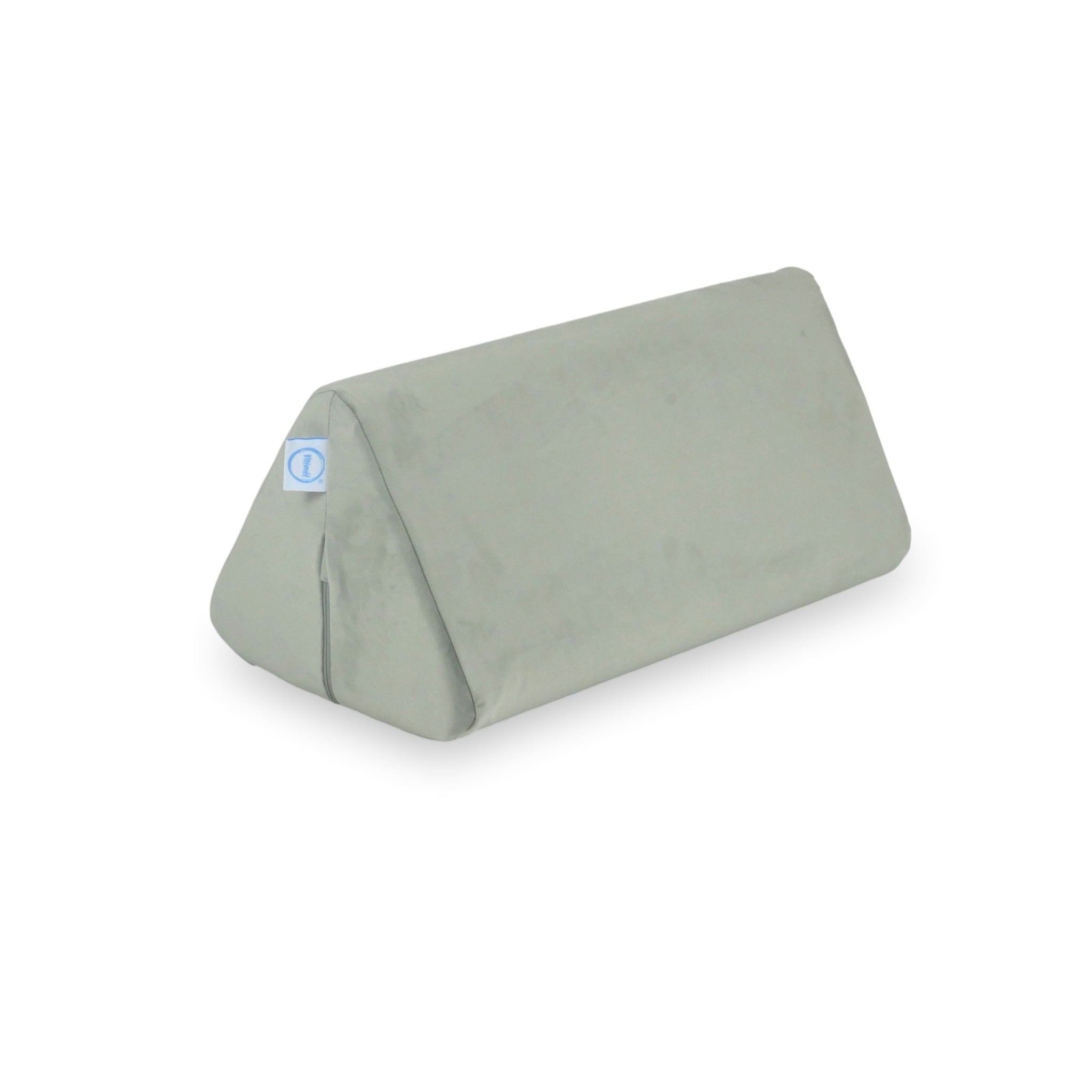 Petit triangle de jeu pour canapé en velours gris