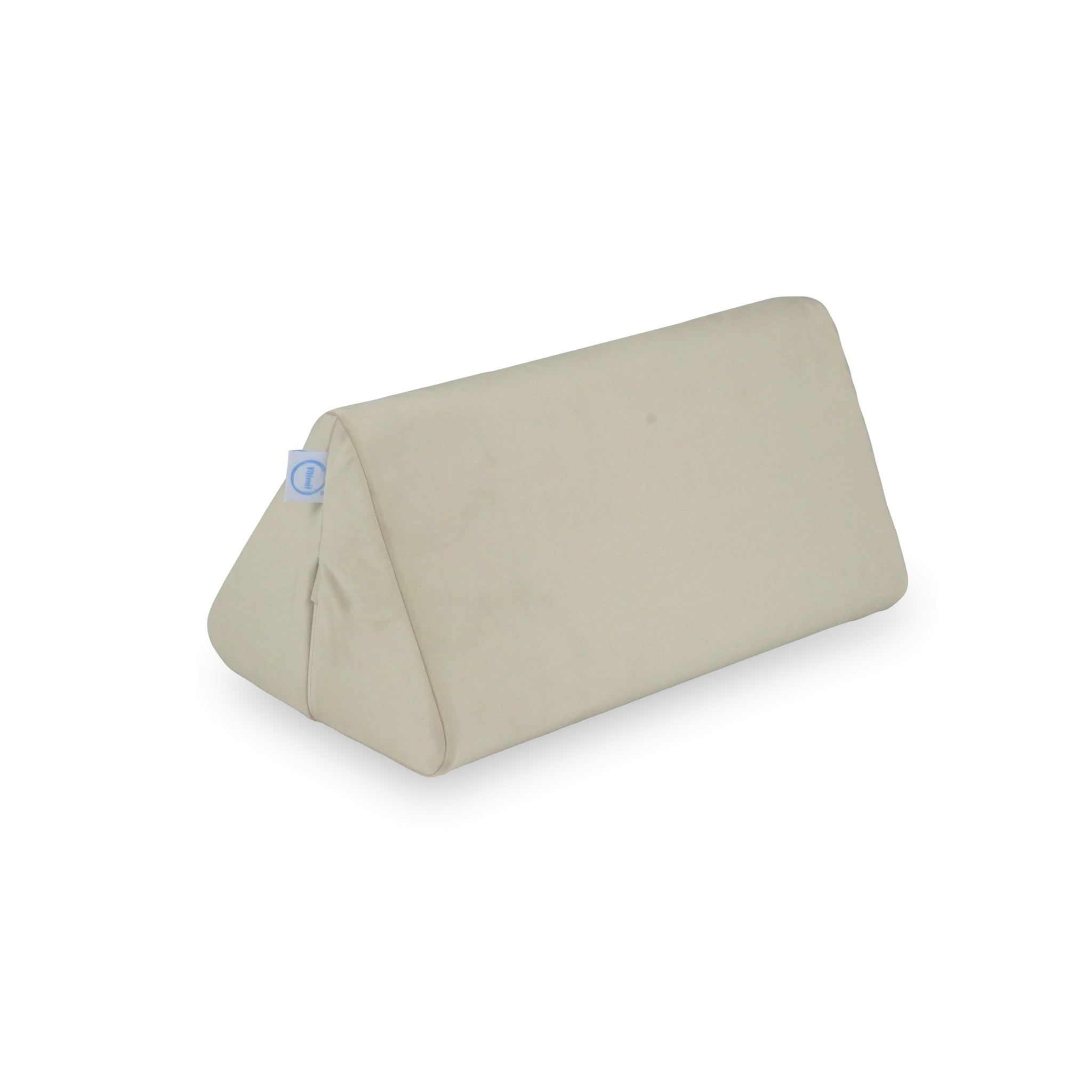 Petit triangle de jeu pour canapé en velours écru