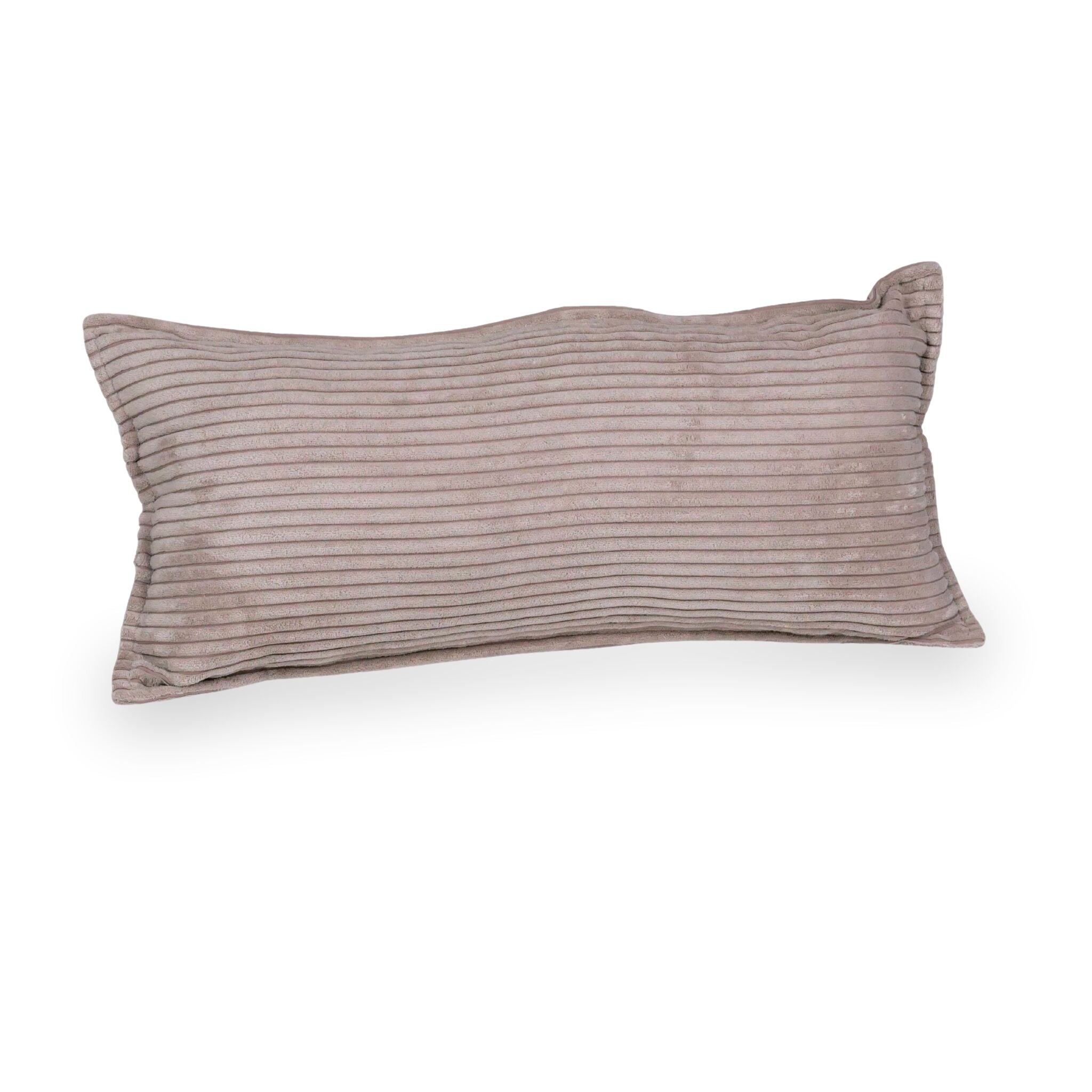 Grand coussin de jeu pour canapé en velours côtelé rose clair