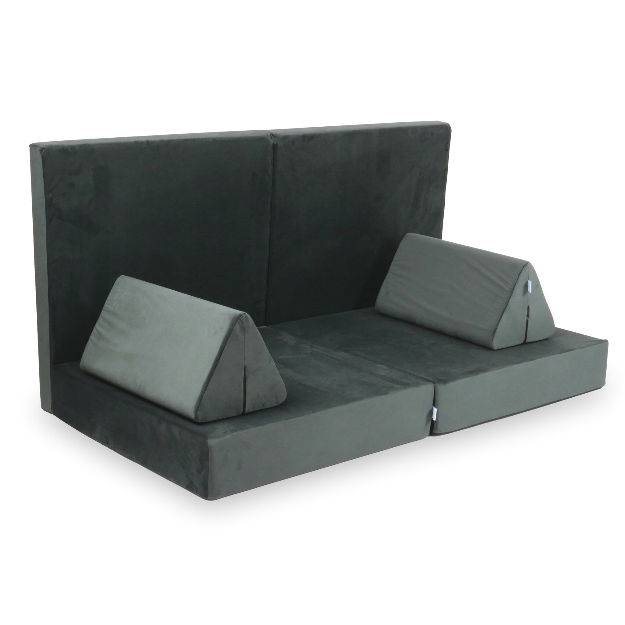 Canapé de jeu Montessori Confort en velours graphite