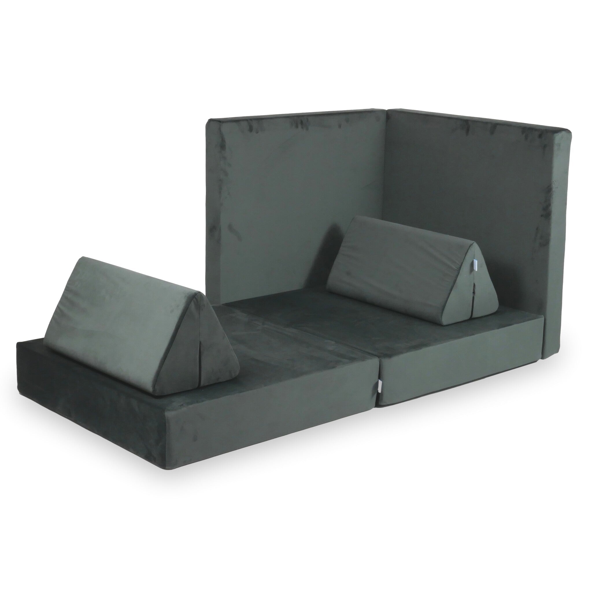 Canapé de jeu Montessori Confort en velours graphite