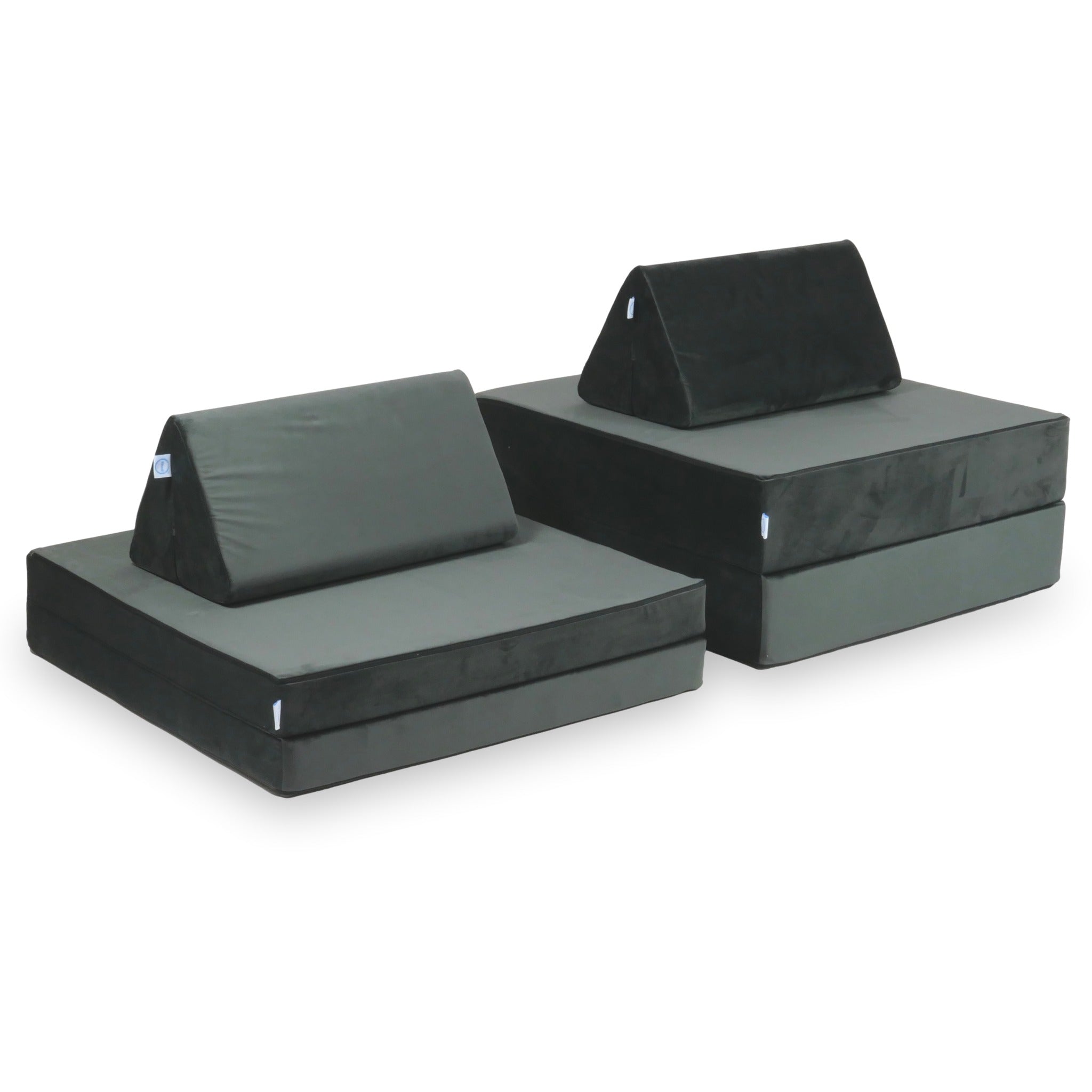 Canapé de jeu Montessori Confort en velours graphite