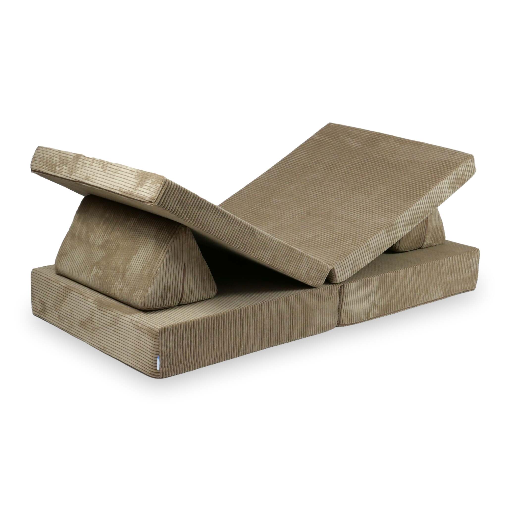 Canapé de jeu Montessori de luxe en velours côtelé toffee