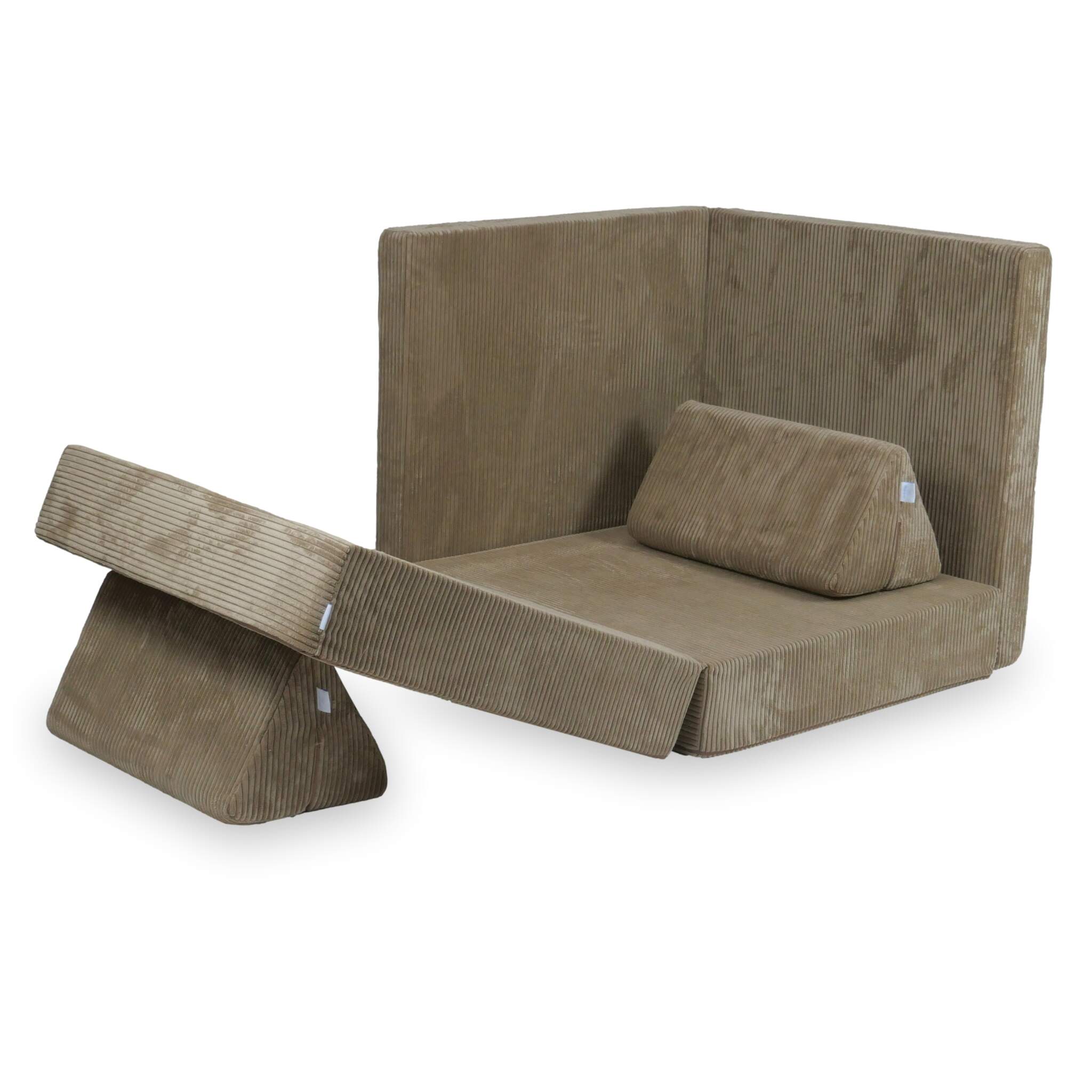 Canapé de jeu Montessori Confort en velours côtelé toffee