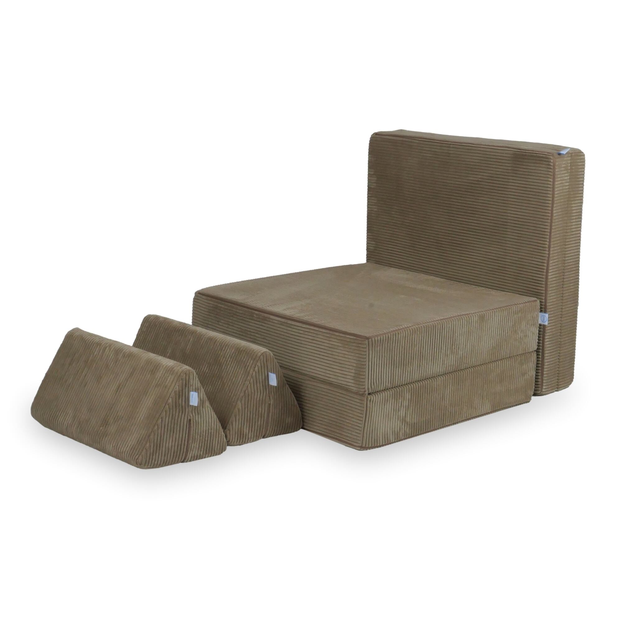 Canapé pour jouer Montessori Velours Côtelé toffee