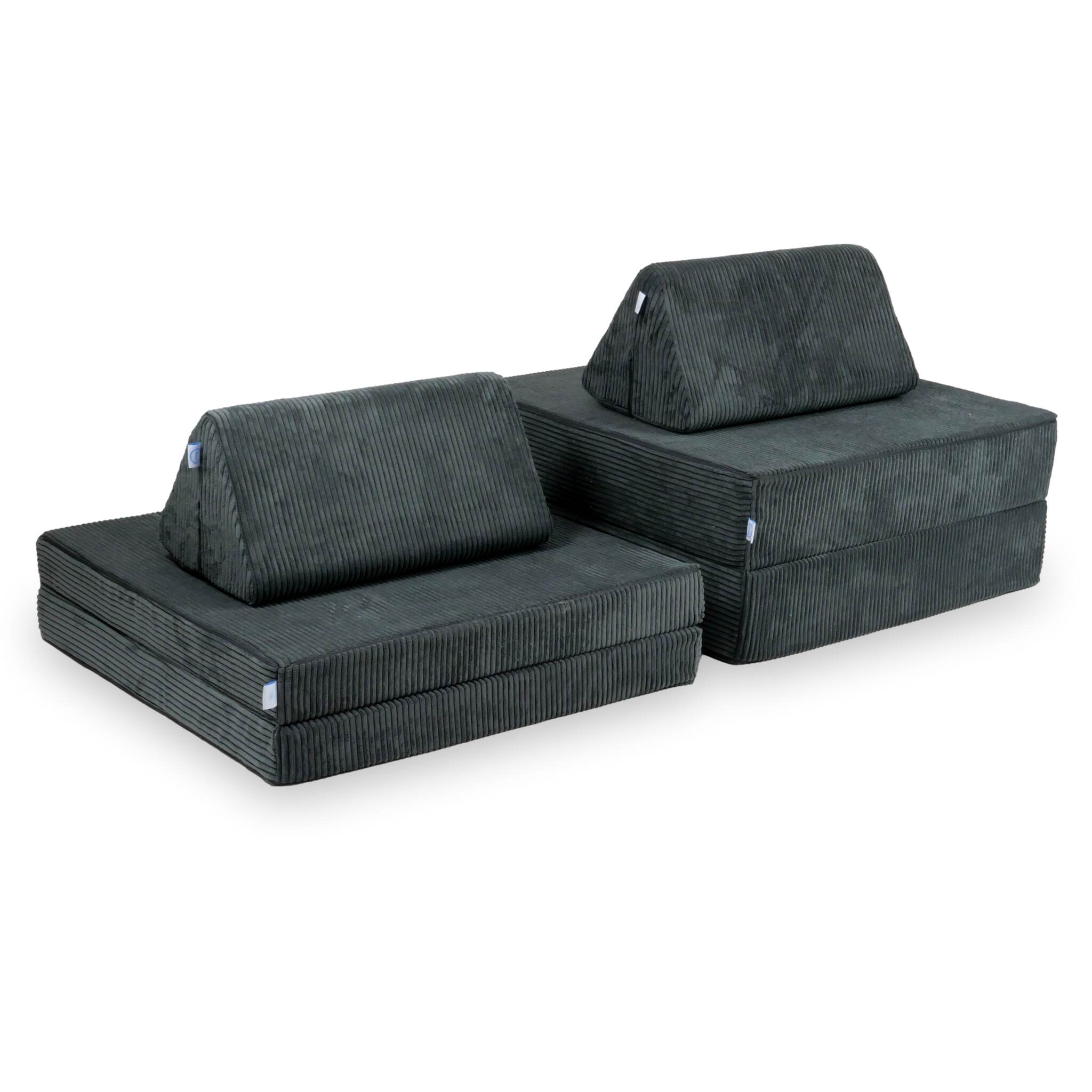 Canapé pour jouer Montessori Velours Côtelé Graphite