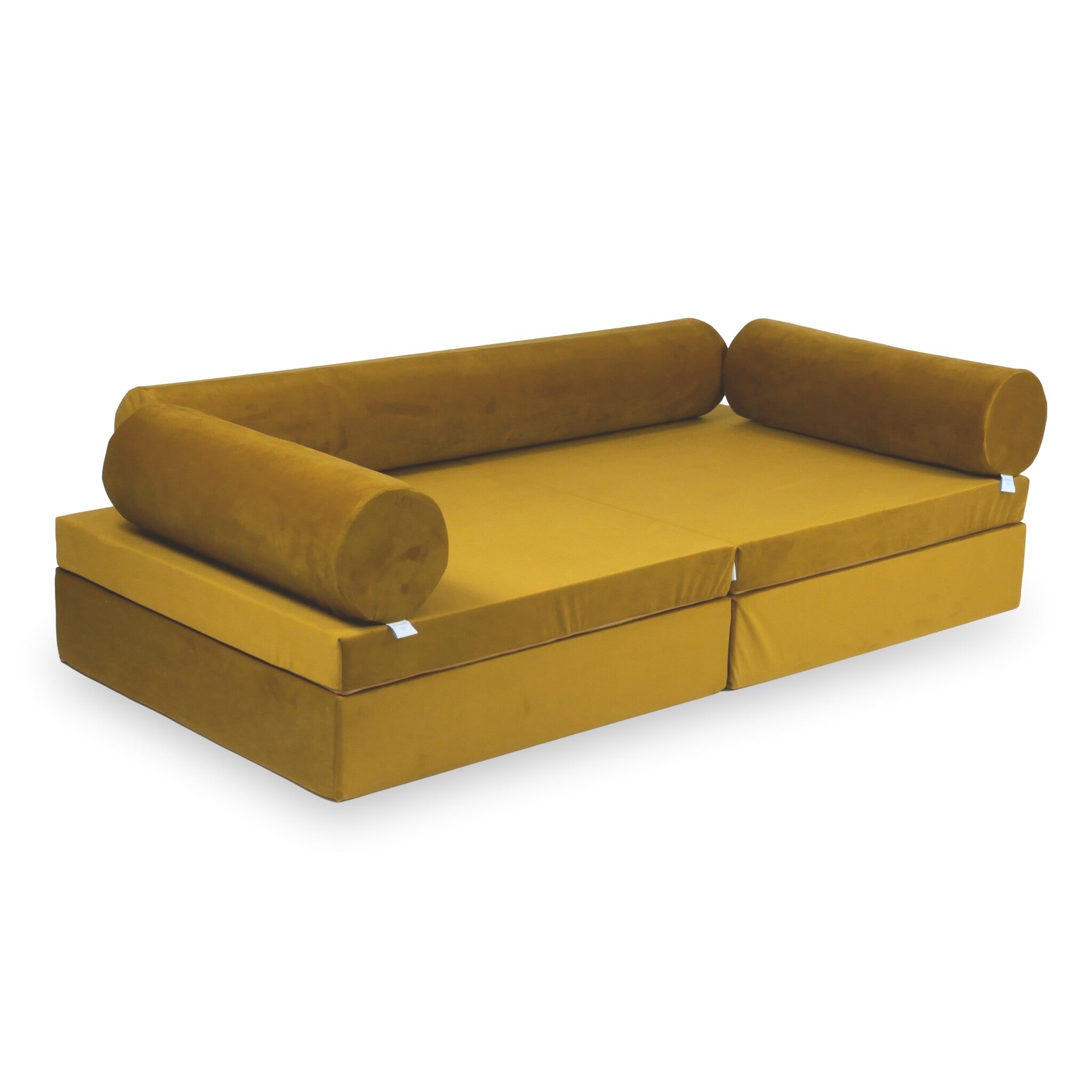 Canapé de jeu Montessori de luxe en velours doré