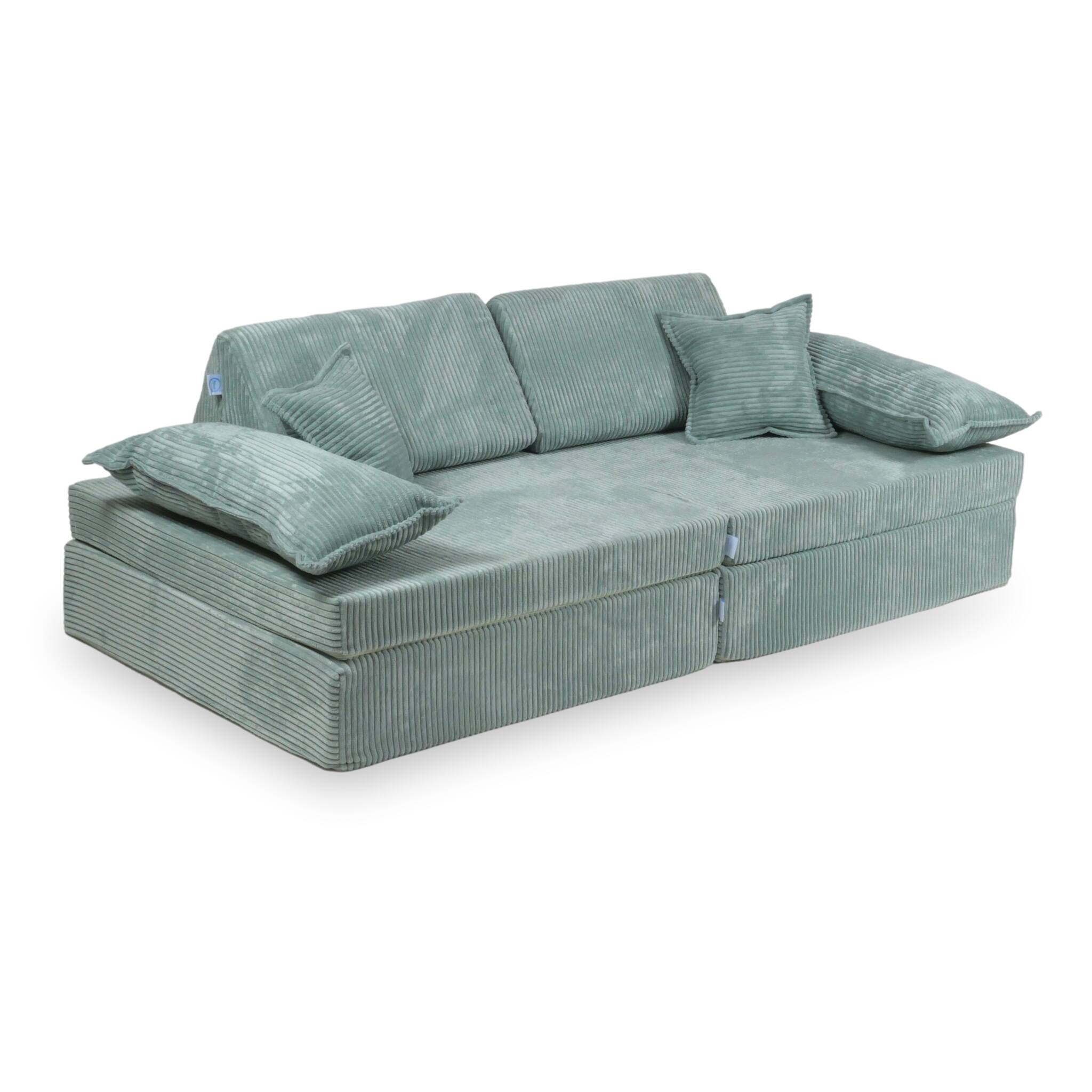 Canapé de jeu Montessori de luxe en velours côtelé