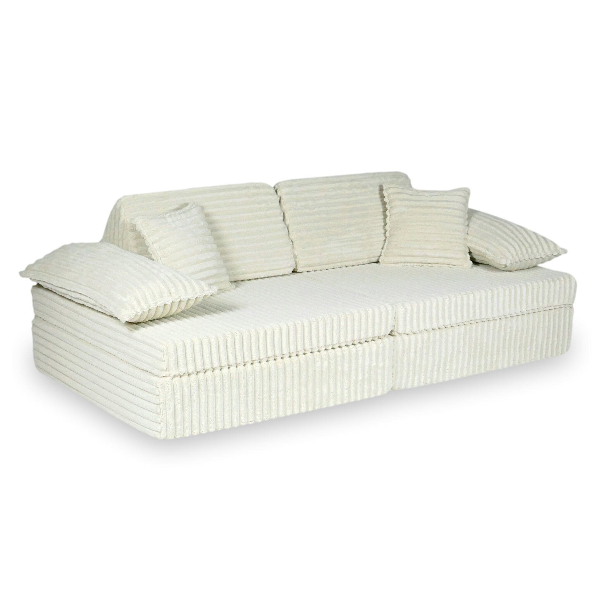 Canapé de jeu Montessori de luxe Tissu gaufré