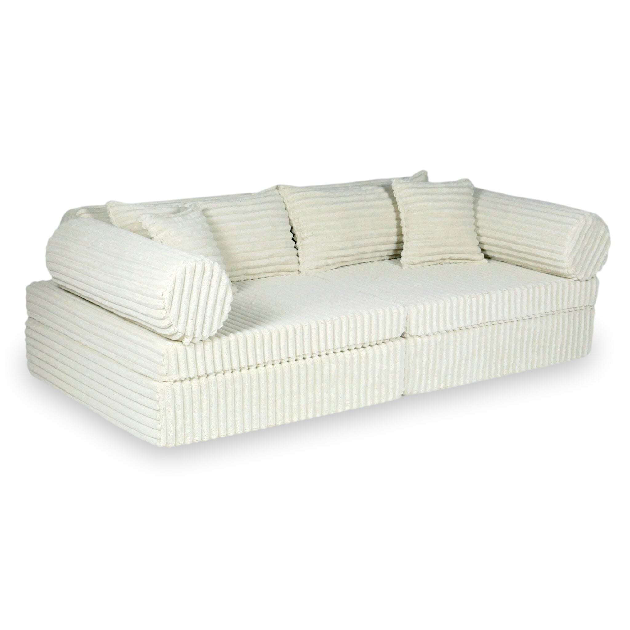 Canapé de jeu Montessori de luxe Tissu gaufré