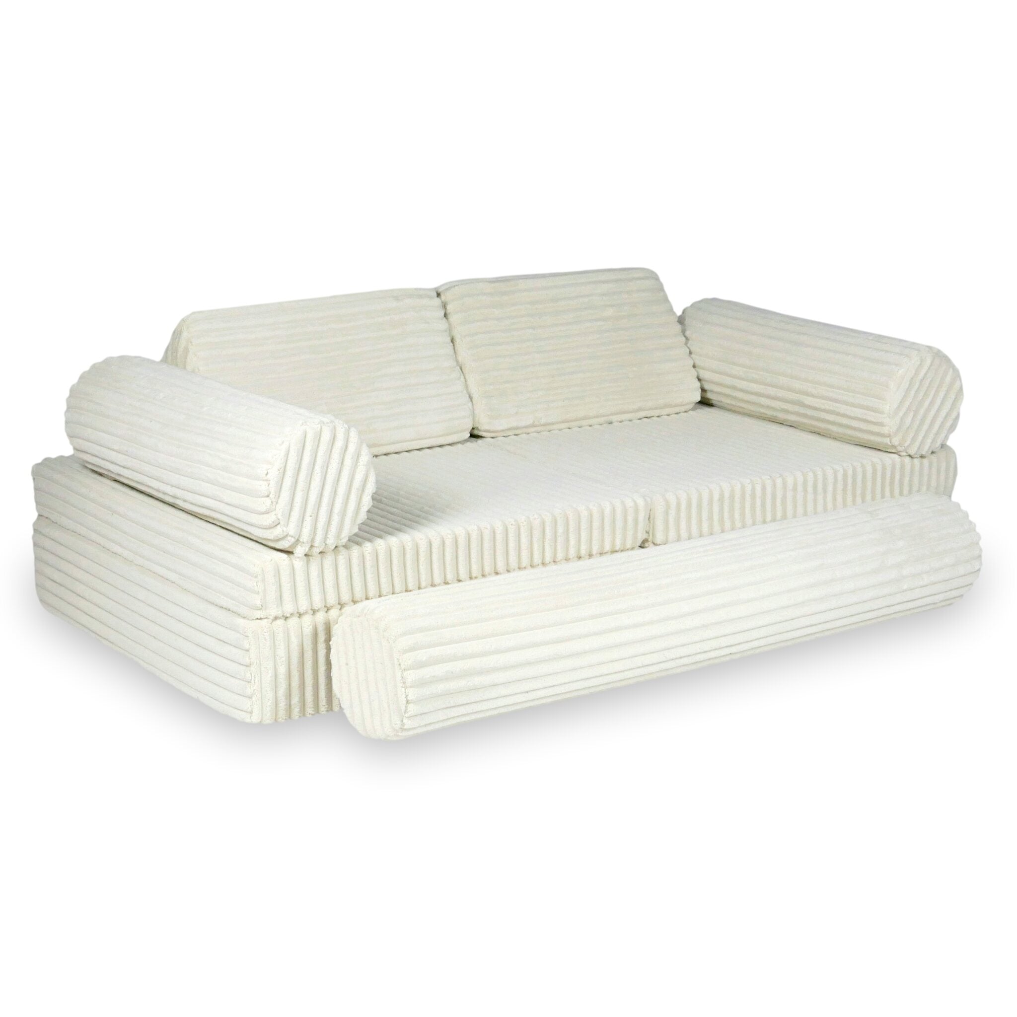 Canapé de jeu Montessori de luxe Tissu gaufré