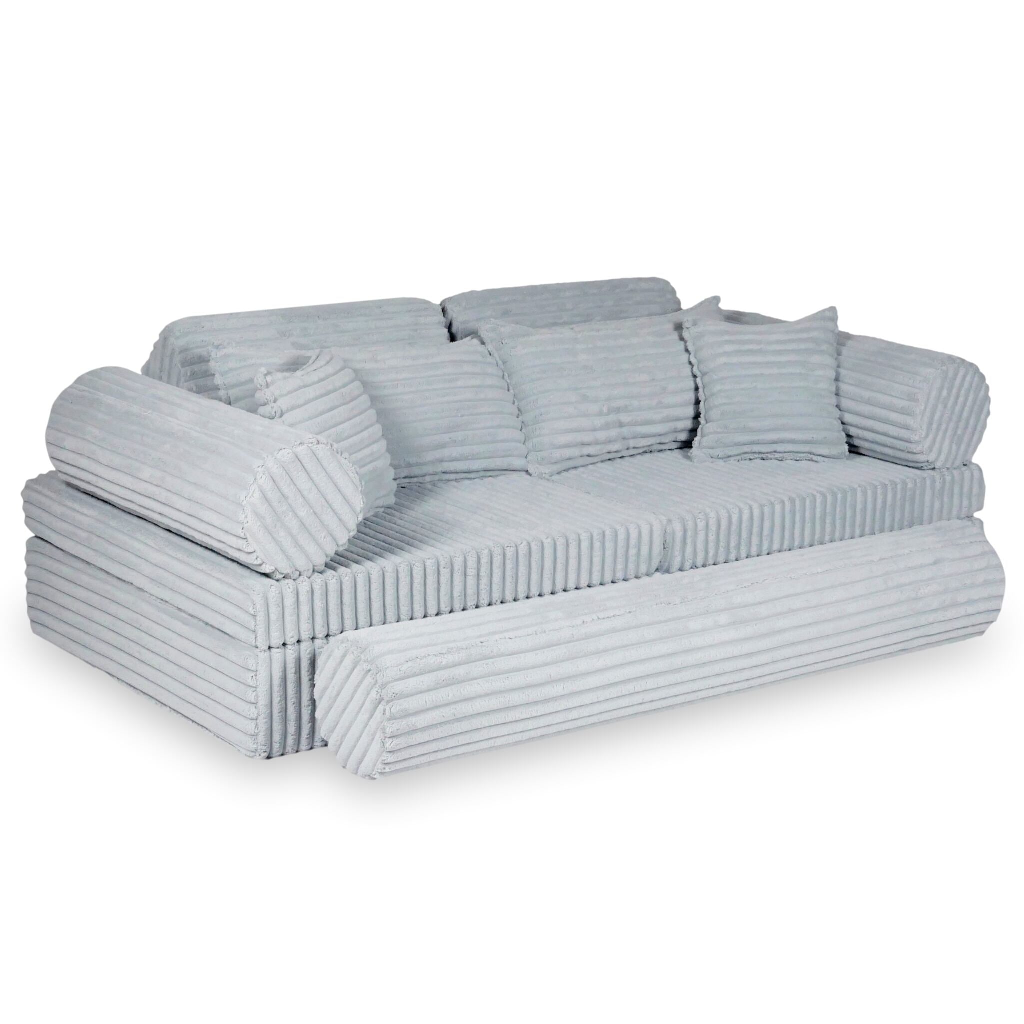 Canapé de jeu Montessori de luxe Tissu gaufré