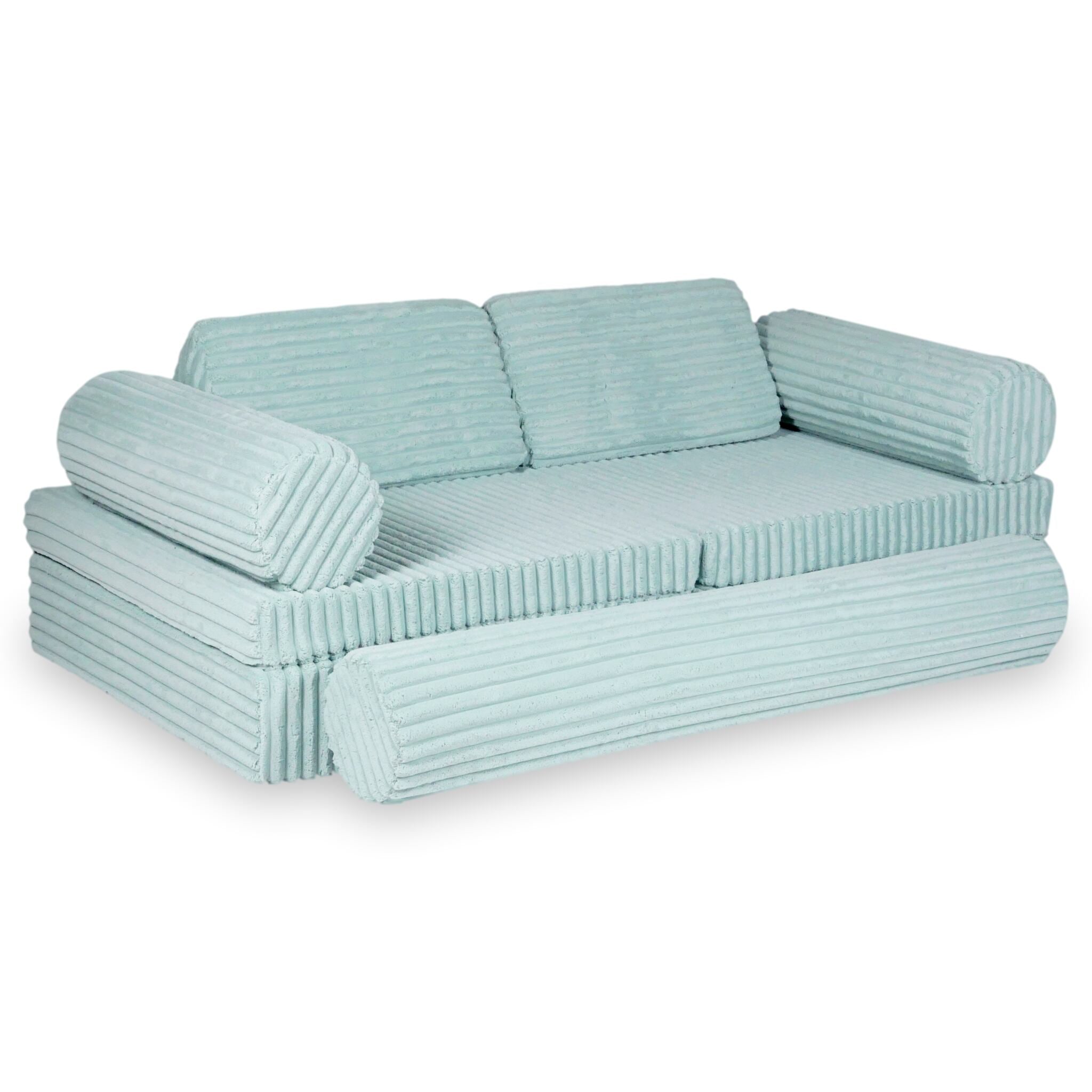 Canapé de jeu Montessori de luxe Tissu gaufré