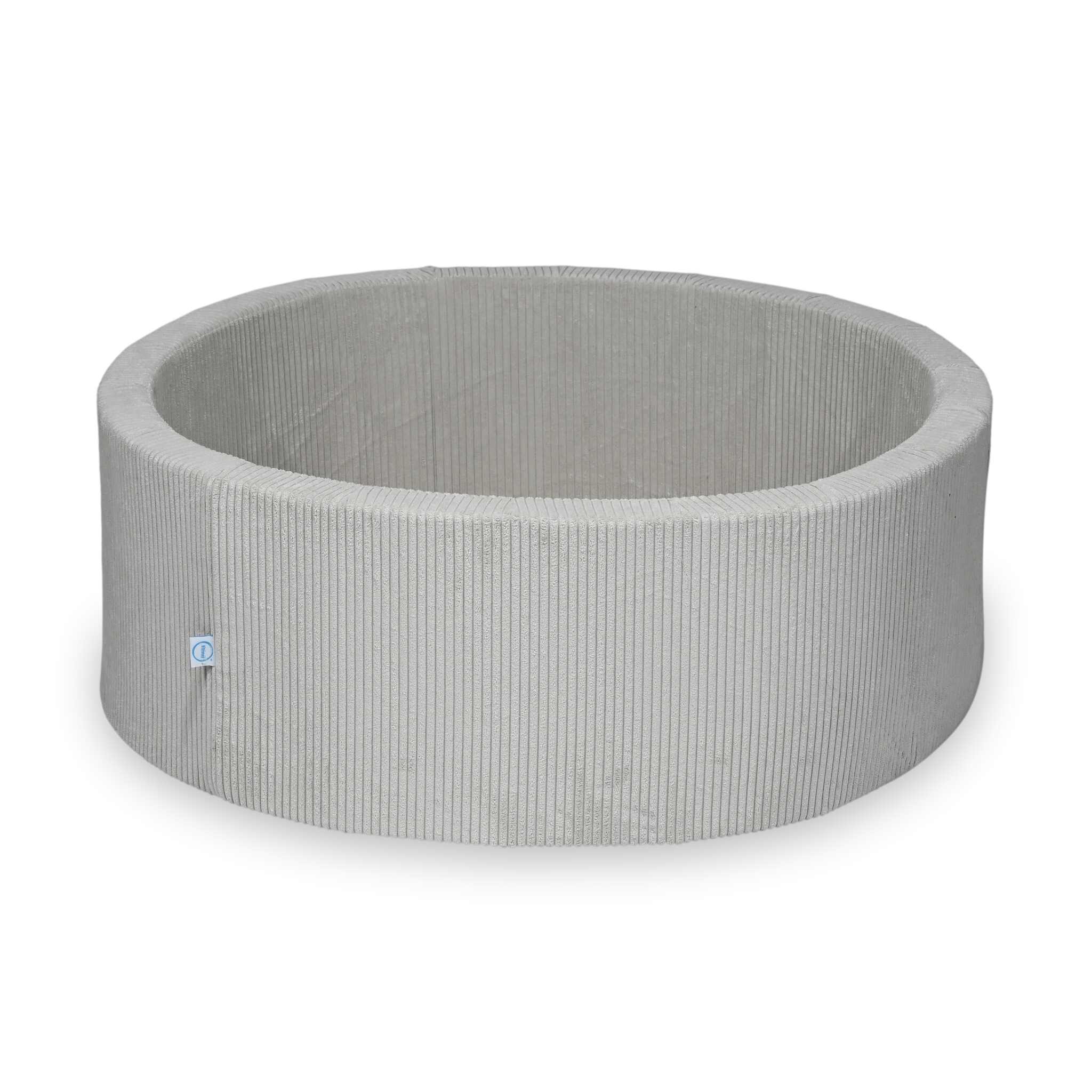 Piscine à Balles 110x40 velours côtelé gris sans balles