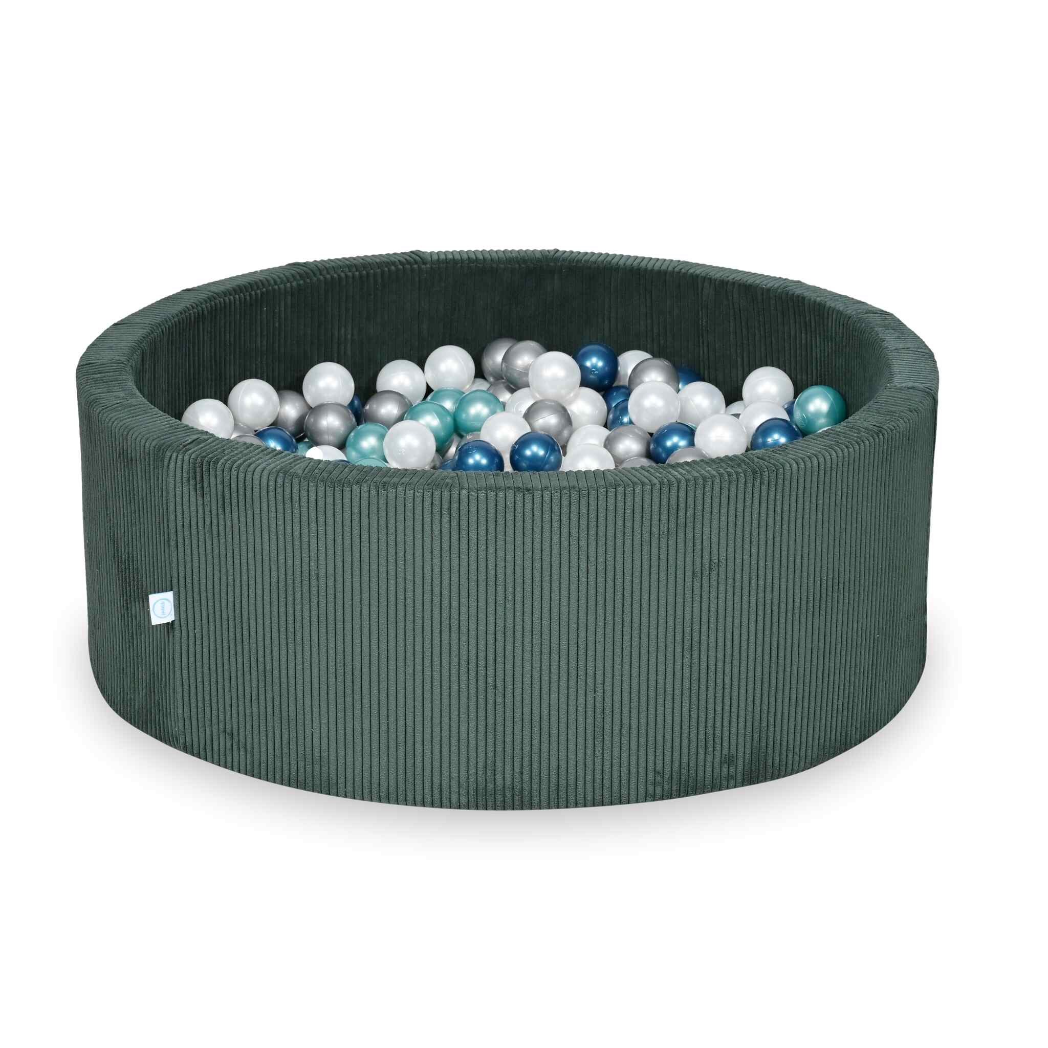 Piscine à balles en velours côtelé Vert 110x40 cm avec 500balles