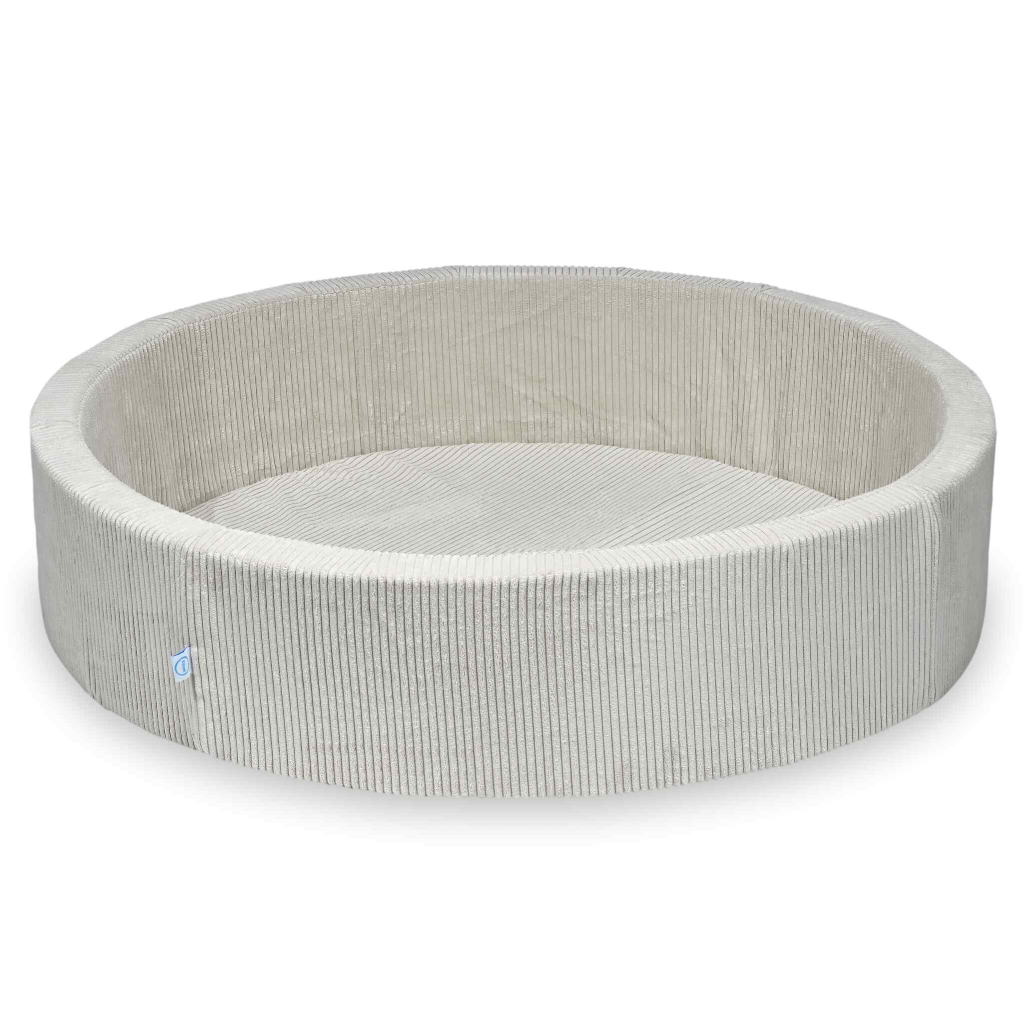 Piscine à Balles 130x30 velours côtelé beige sans balles