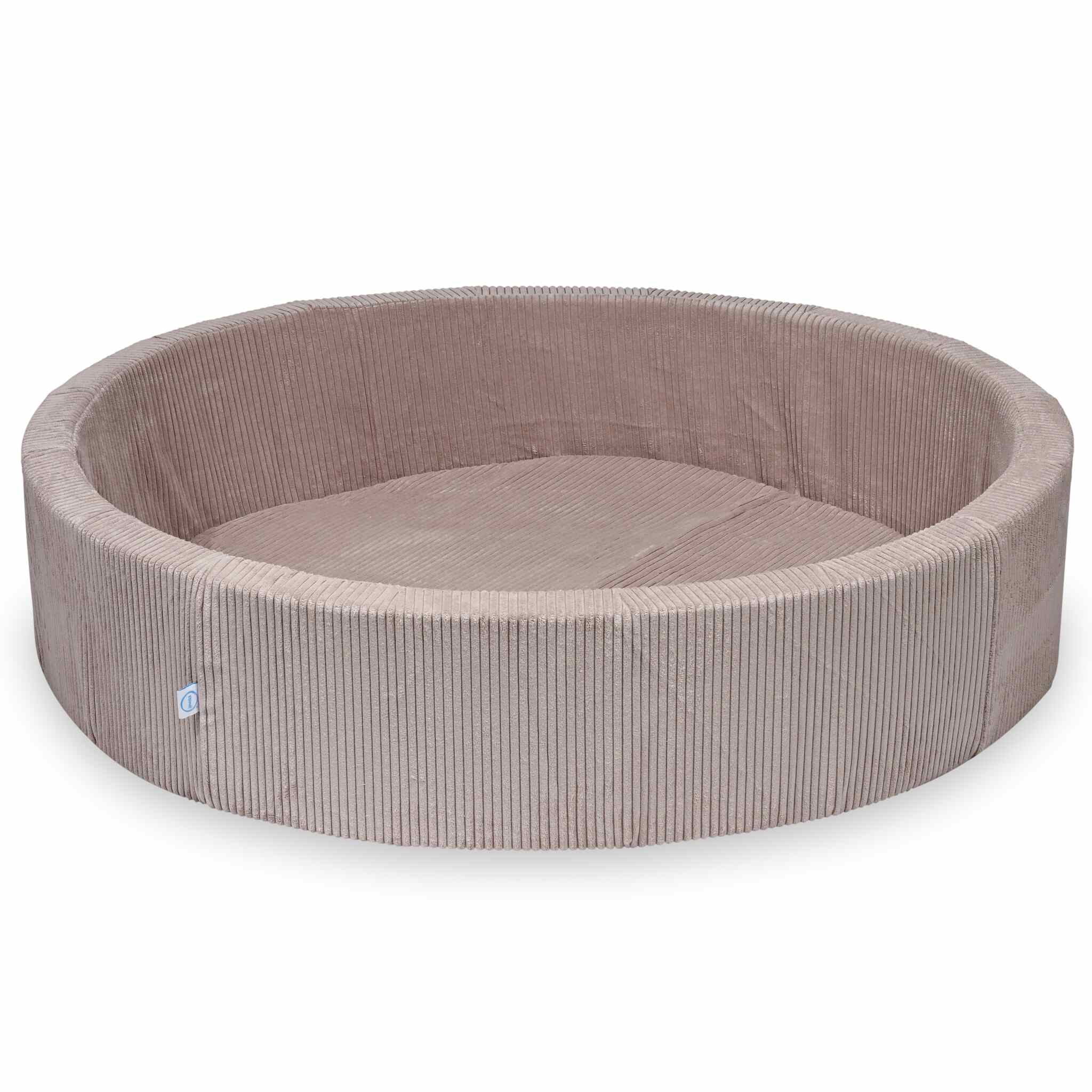 Piscine à Balles 130x30 velours côtelé rose clair sans balles