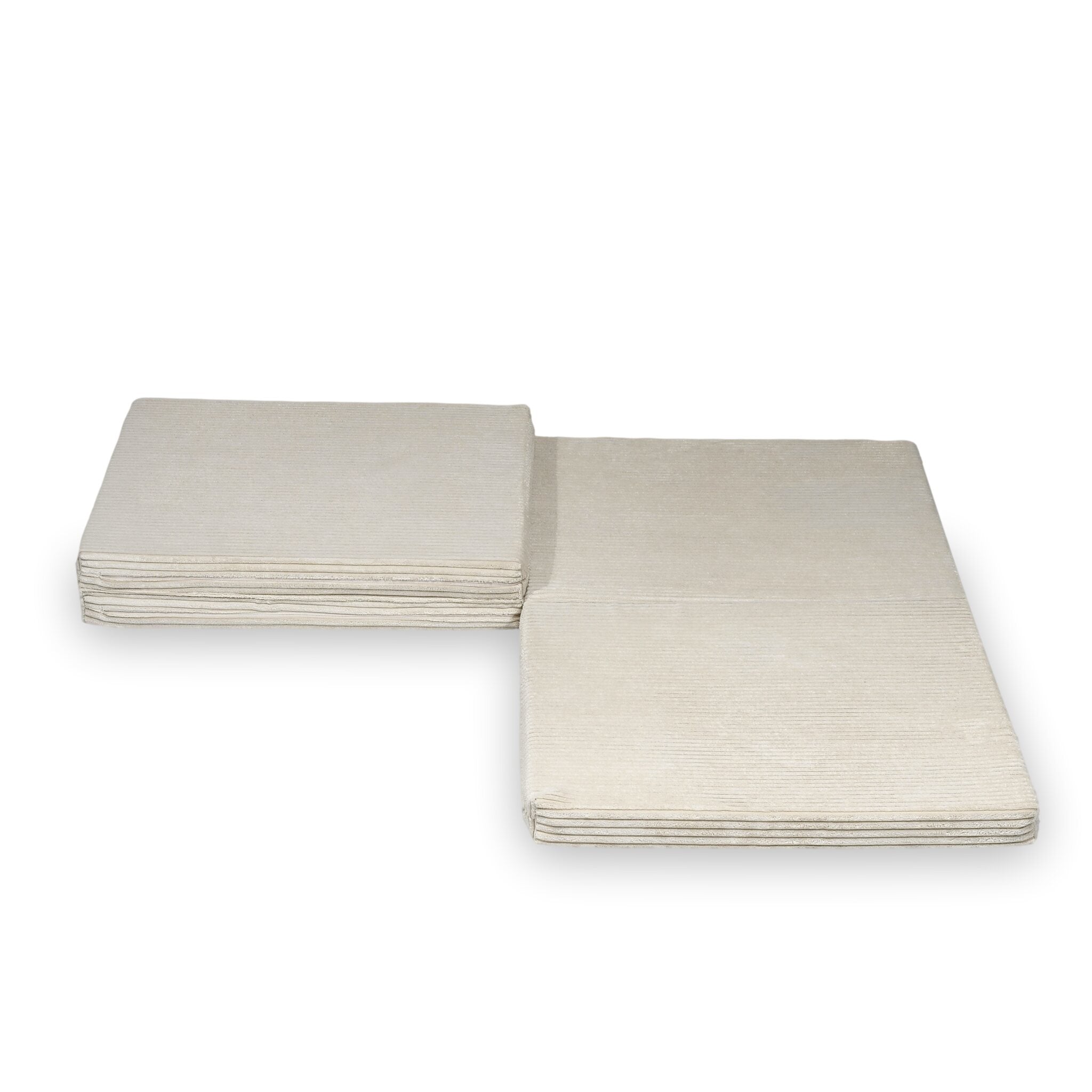 Tapis de jeu bébé pliable carré 120 × 120 cm en velours côtelé