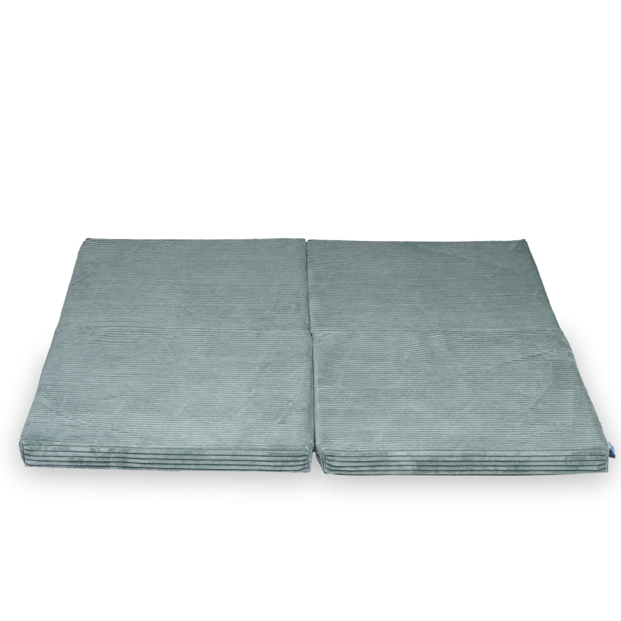 Tapis de jeu bébé pliable carré 120 × 120 cm en velours côtelé