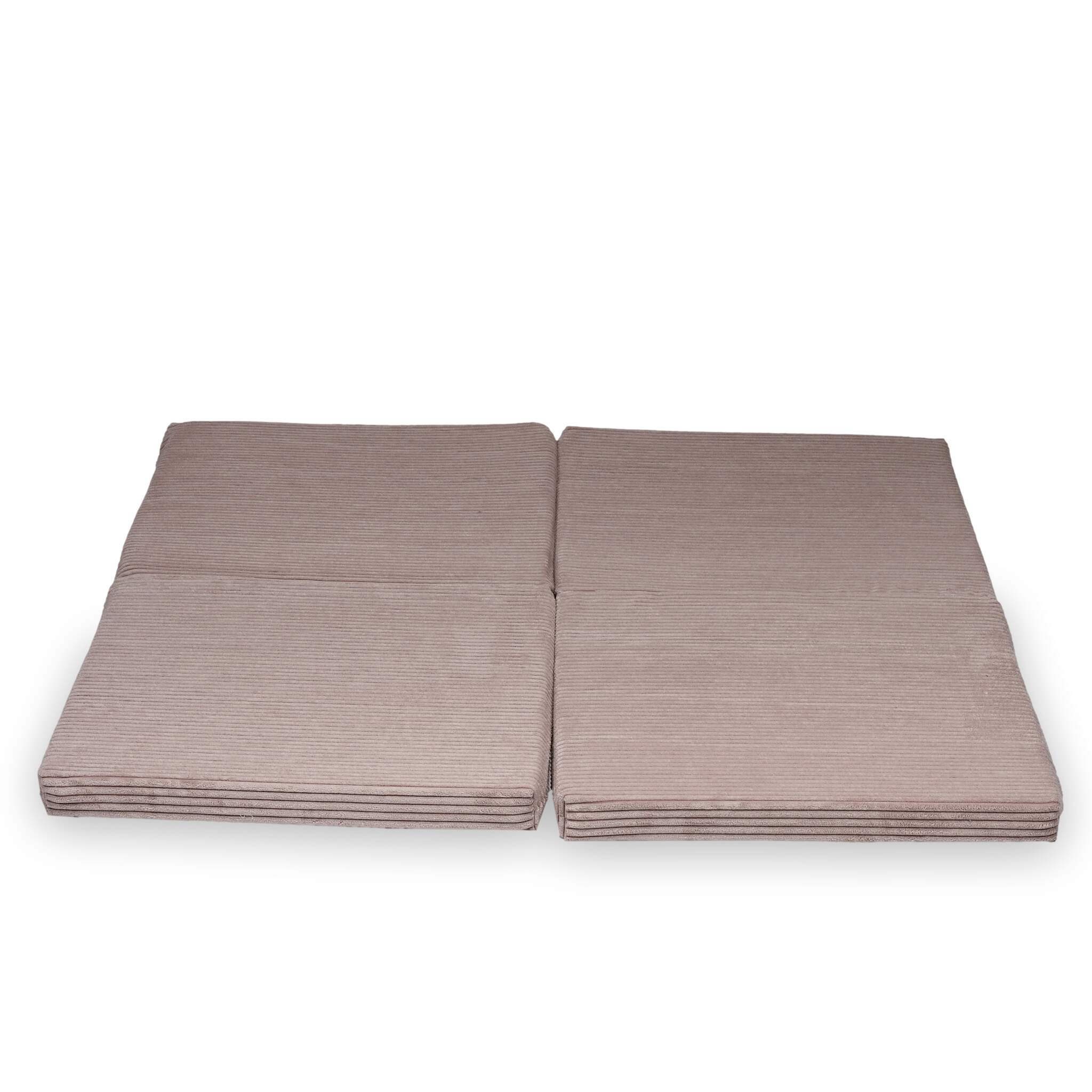 Tapis de jeu bébé pliable carré 120 × 120 cm en velours côtelé