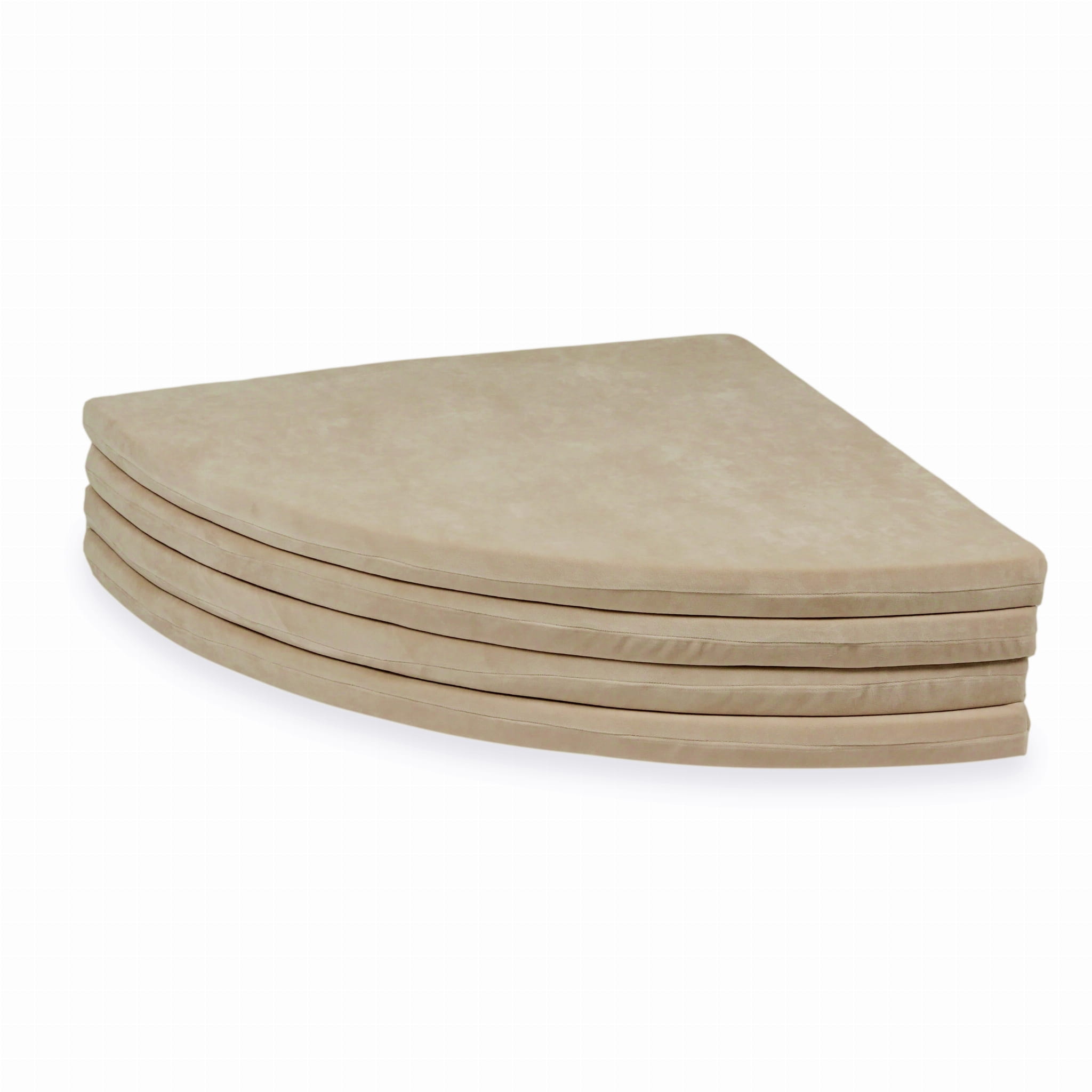 Tapis de jeu 160cm pour bébé, rond pliable, Velvet Soft beige