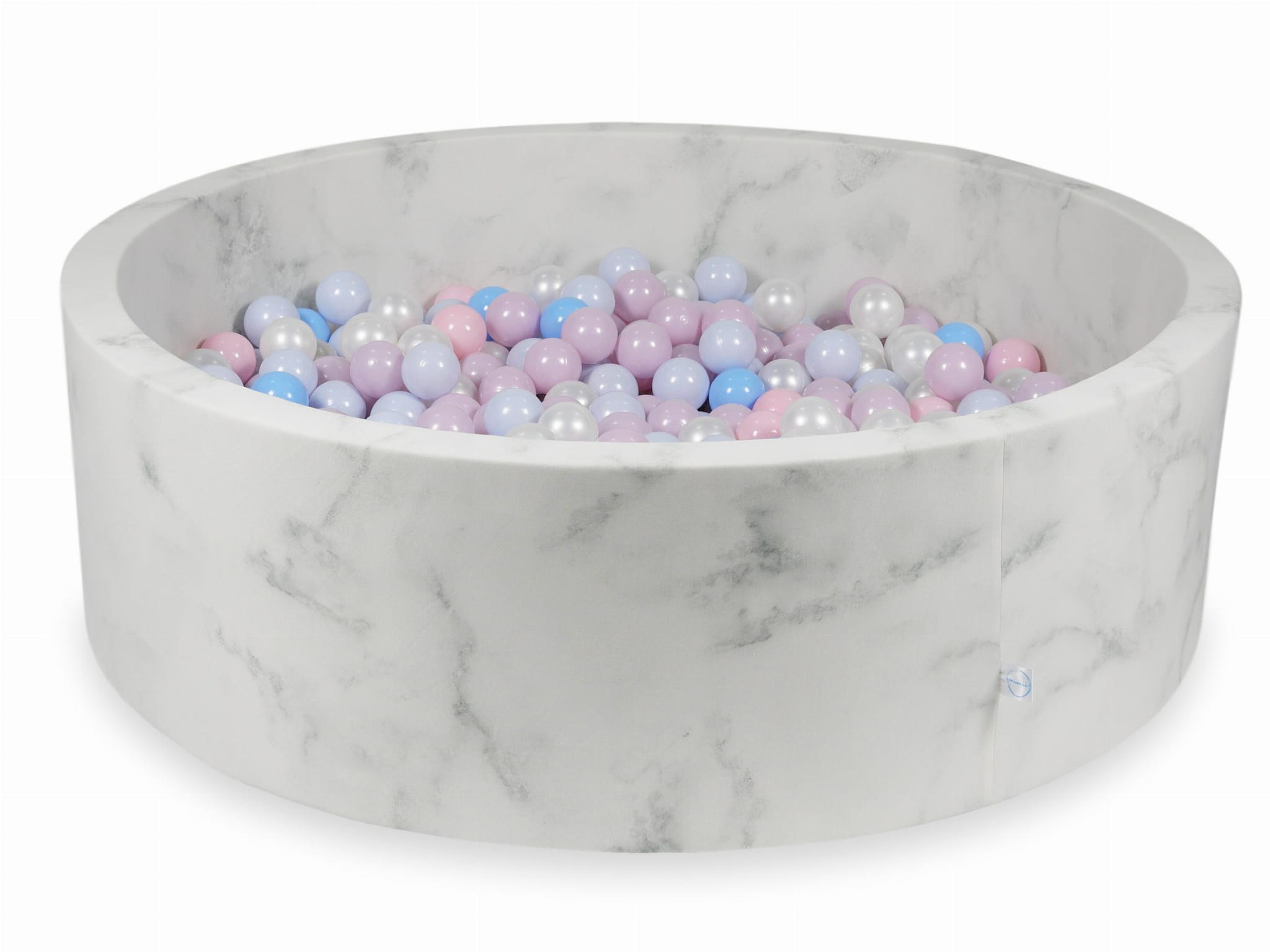 Piscine à Balles 130x40 marbre avec balles 700 pcs (rose clair, rose clair perle, bleu clair perle, bleu clair, perle)