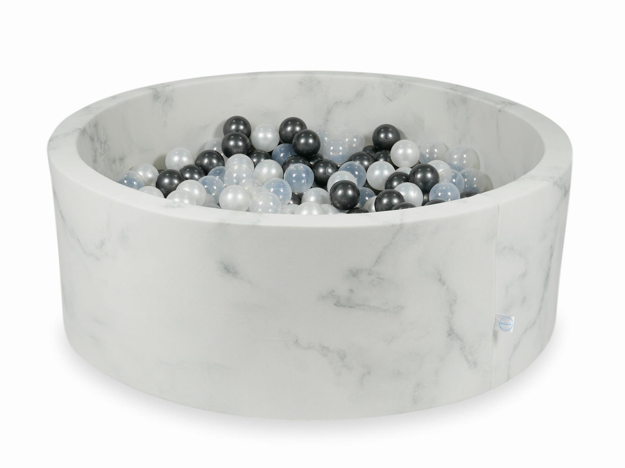 Piscine à Balles 110x40 marbre avec balles 500 pcs (graphite métallique, perle, transparent)