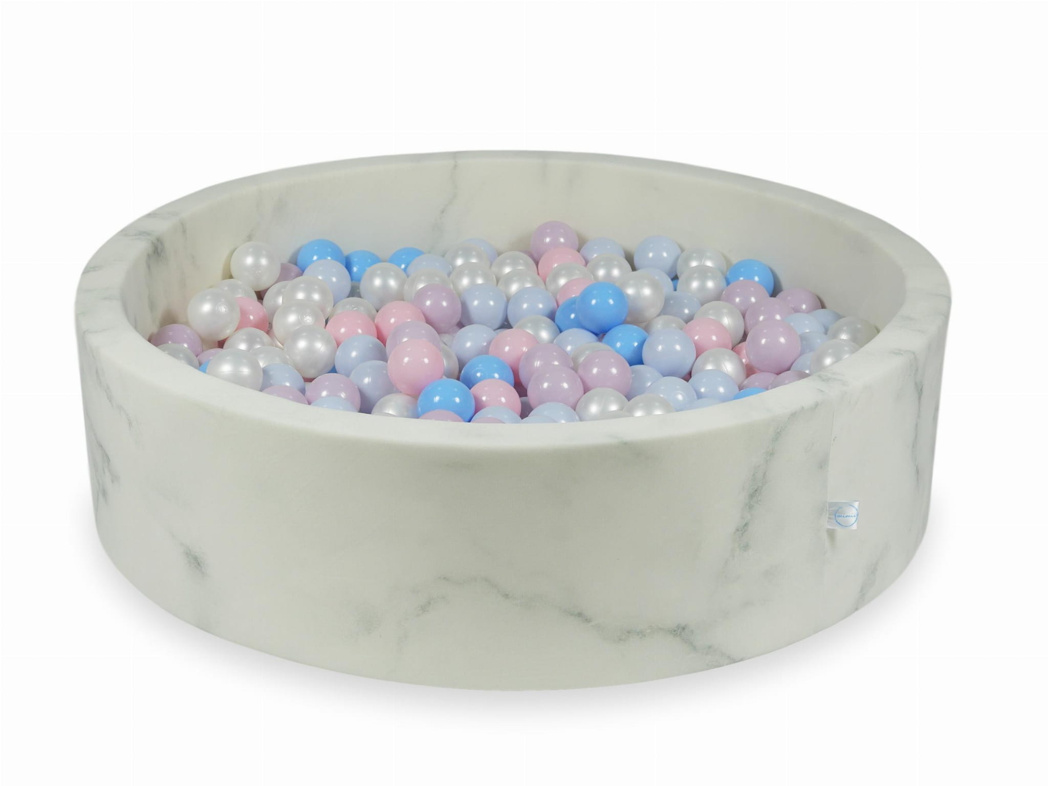 Piscine à Balles 110x30 marbre avec balles 400 pcs (rose clair, rose clair perle, bleu clair perle, bleu clair, perle)