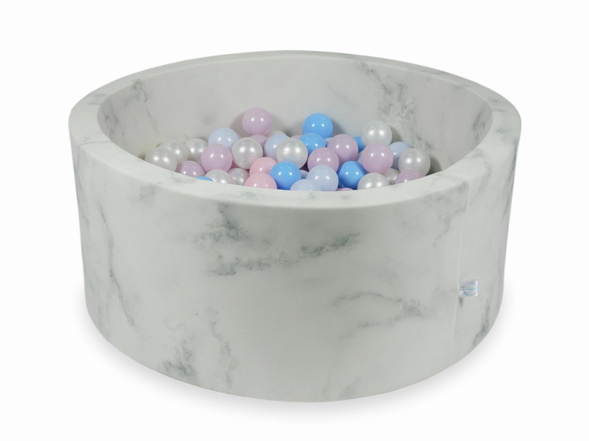 Piscine à Balles 90x40 marbre avec balles 300 pcs (rose clair, rose clair perle, bleu clair perle, bleu clair, perle)