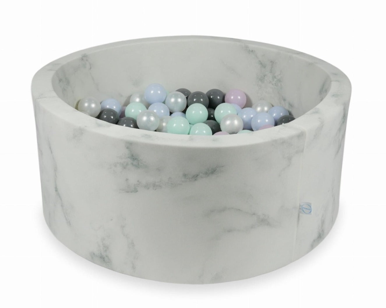 Piscine à Balles 90x40 marbre avec balles 300 pcs (menthe claire, rose perle claire, bleu perle claire, perle, gris)