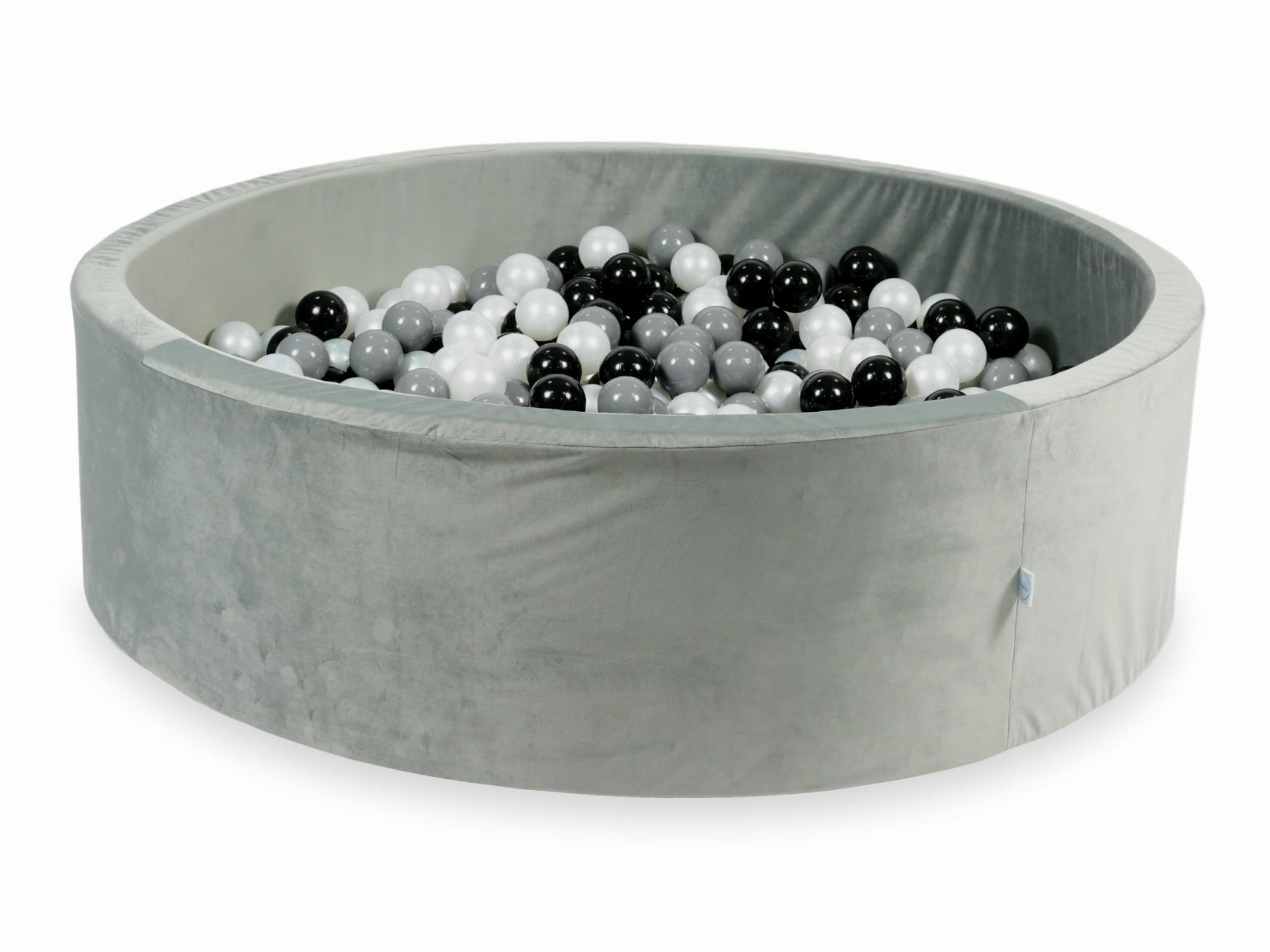 Piscine à Balles 130x40 Velvet gris avec balles 700 pcs (noir, gris, perle)