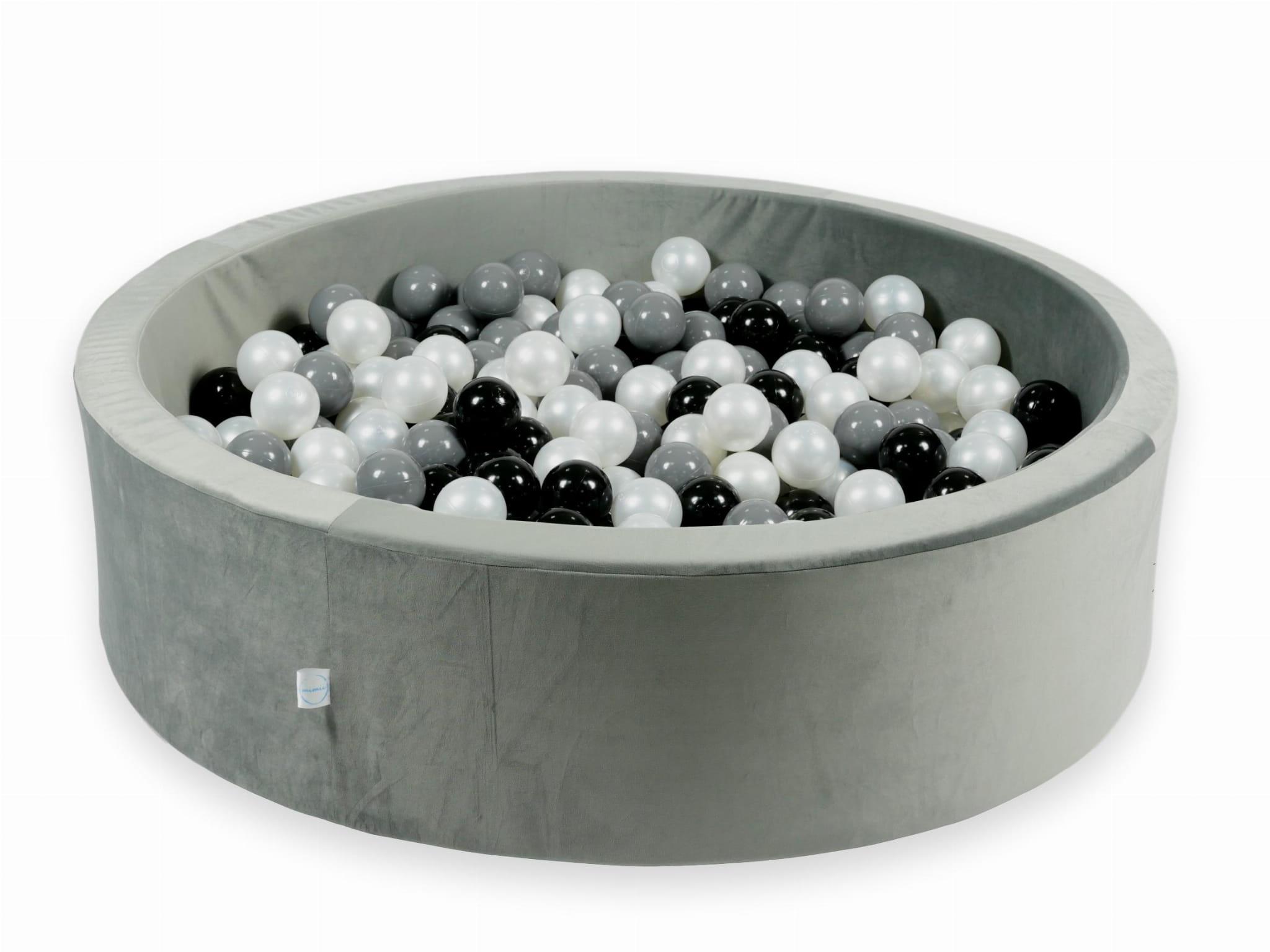 Piscine à Balles 110x30 Velvet gris avec balles 400 pcs (noir, gris, perle)
