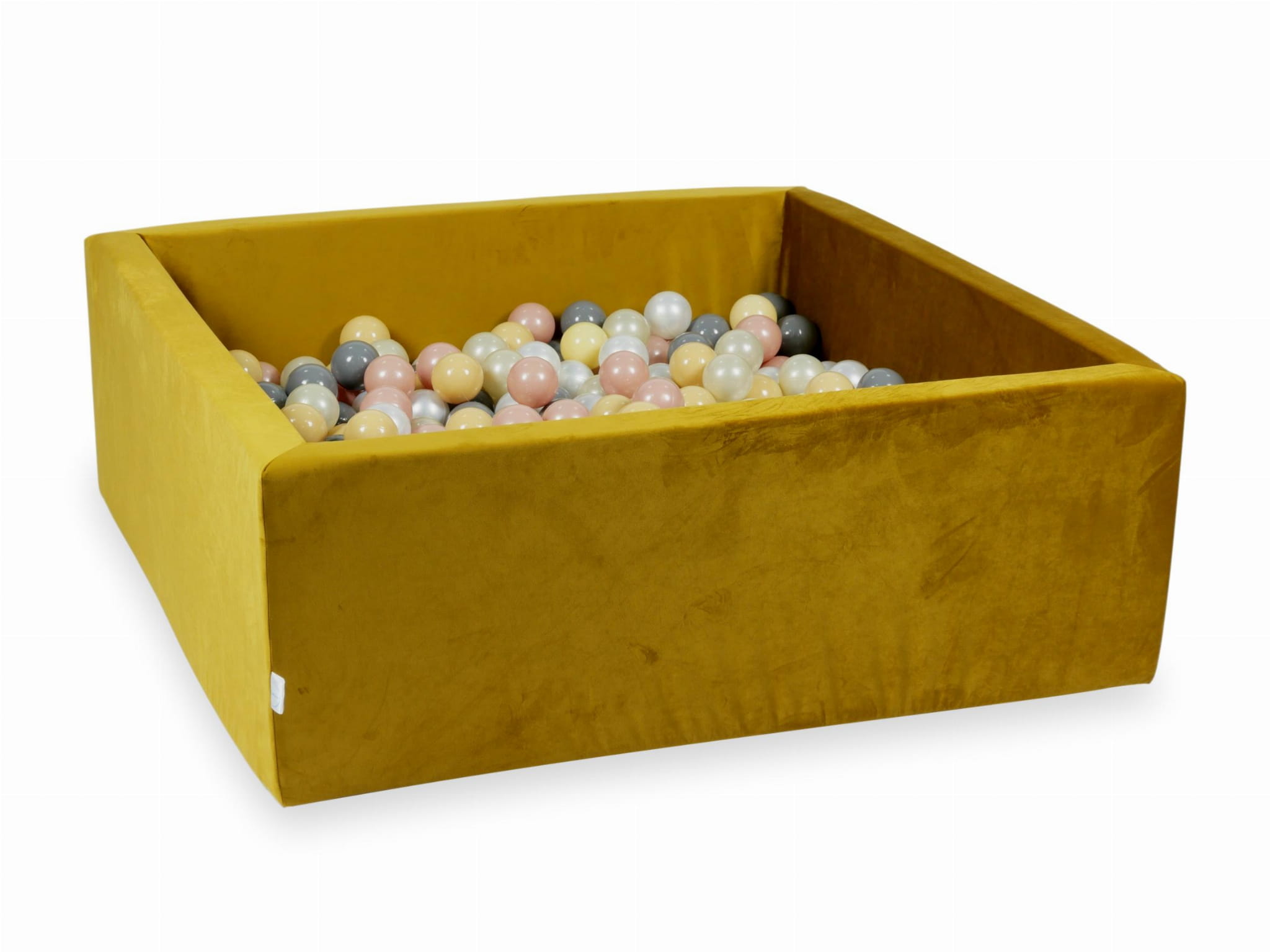 Piscine à Balles 110x110x40 Velvet dore avec balles 600 pcs (beige, or rose, or clair, perle, gris)