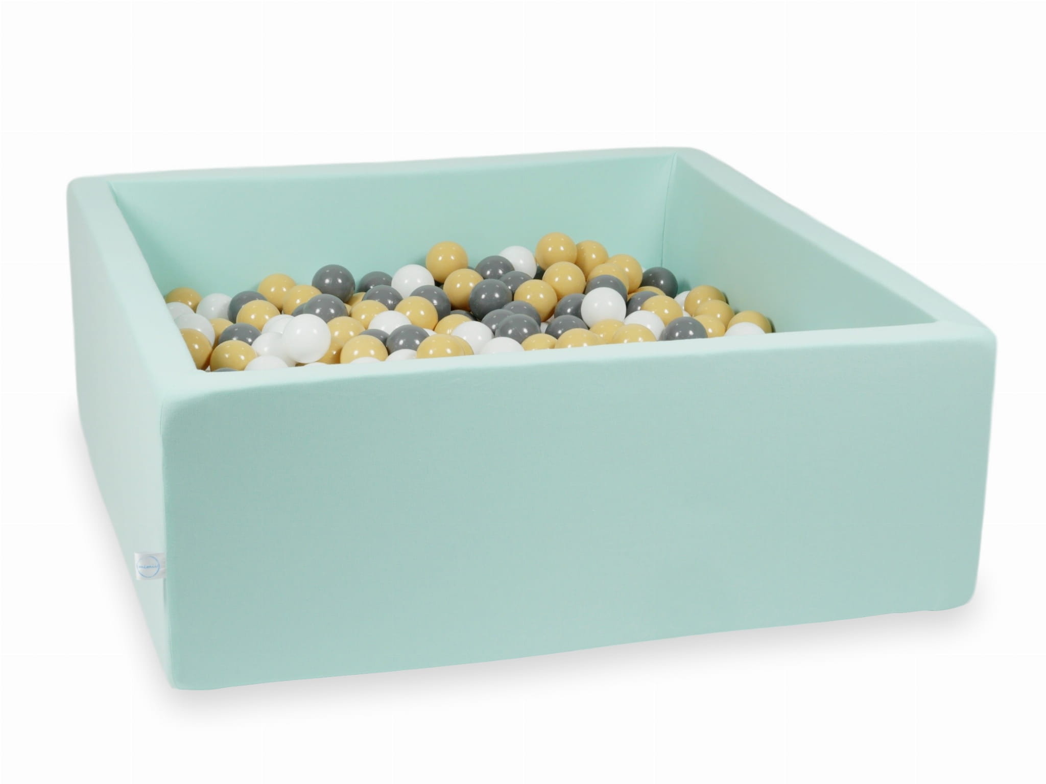 Piscine à Balles 110x110x40 menthe avec balles 600 pcs (beige, gris, blanc)