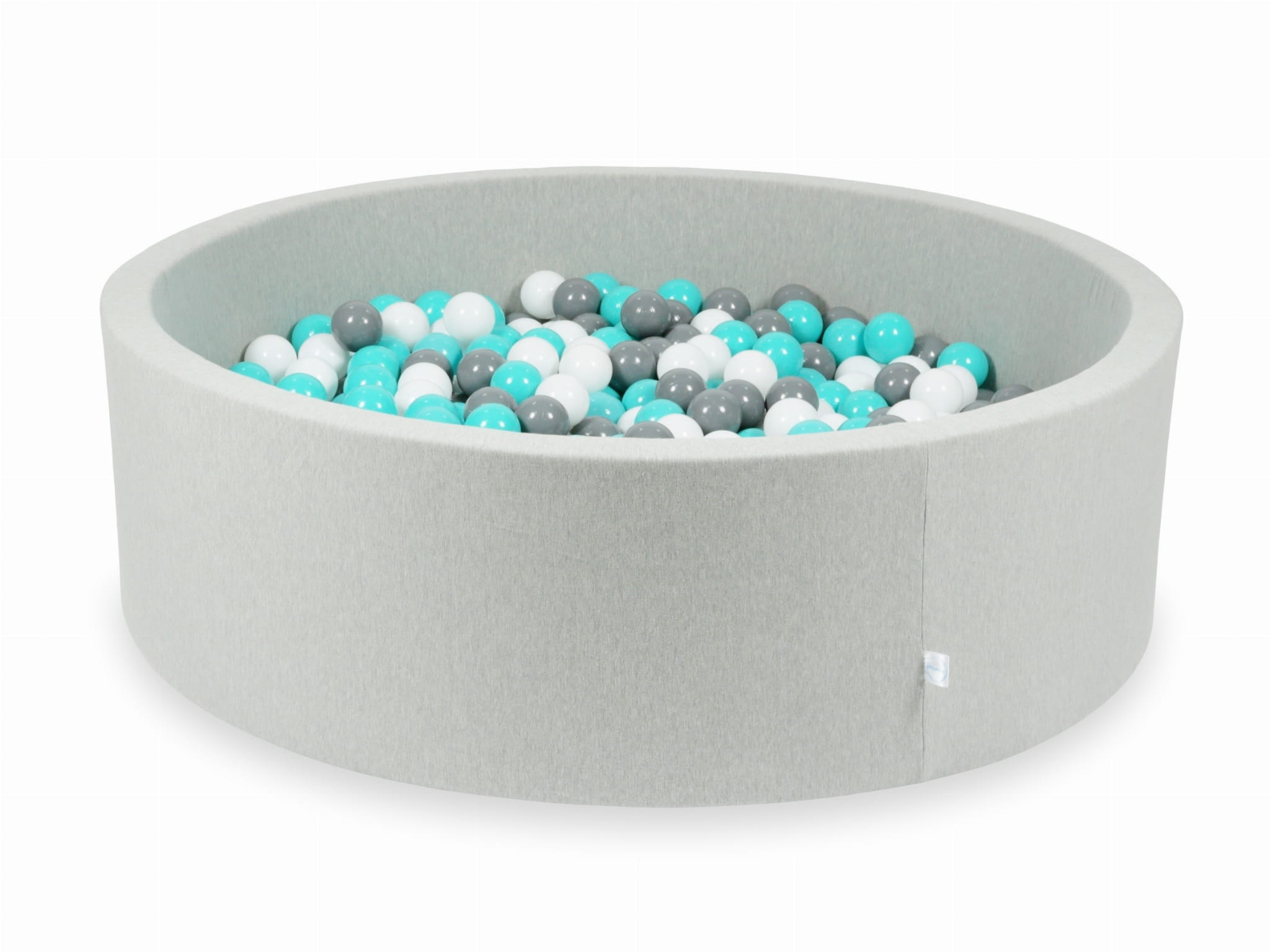 Piscine à Balles 130x40 gris clair avec balles 700 pcs (turquoise, blanc, gris)