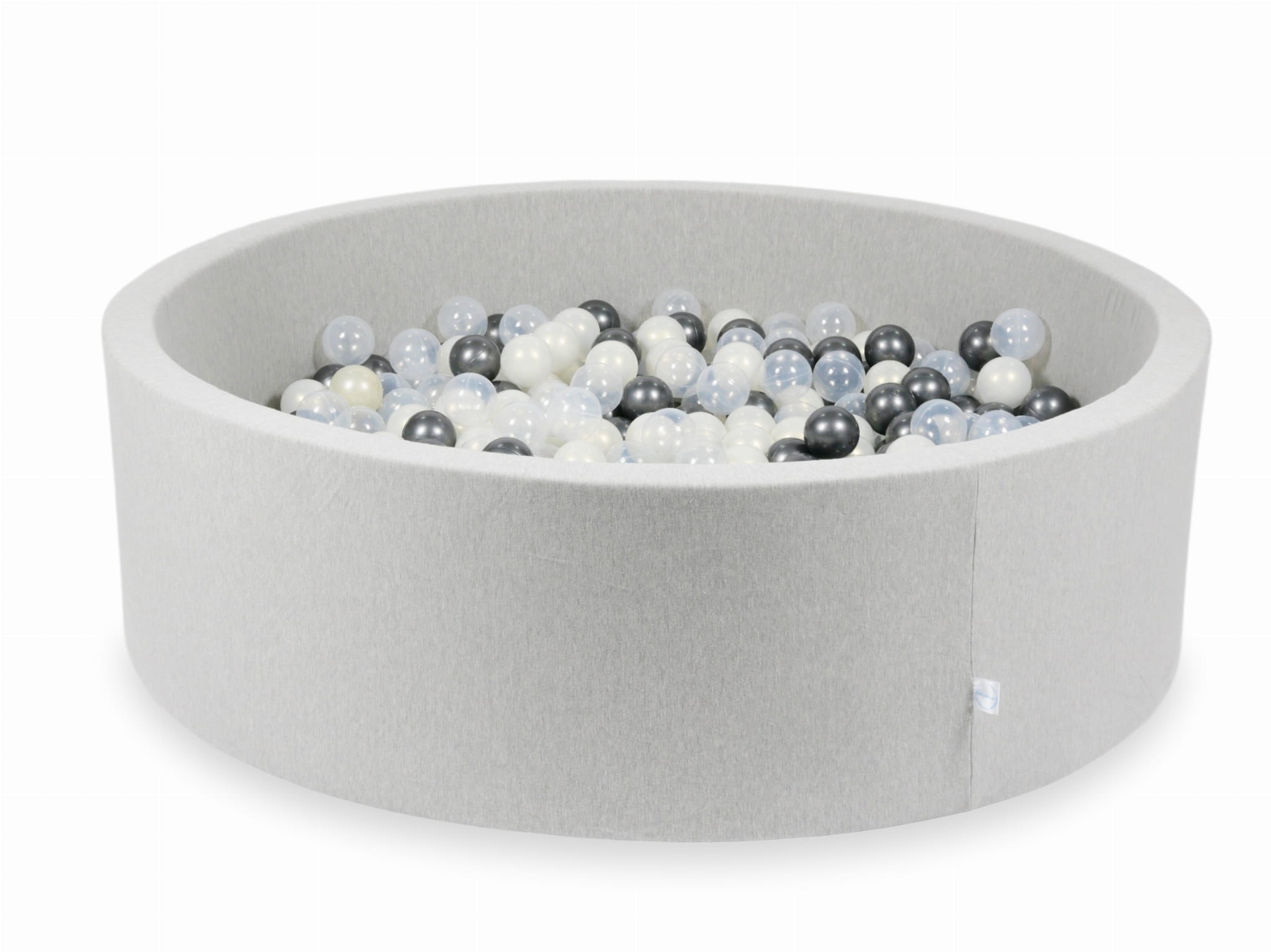 Piscine à Balles 130x40 gris clair avec balles 700 pcs (transparent, graphite métallique, iridescent)