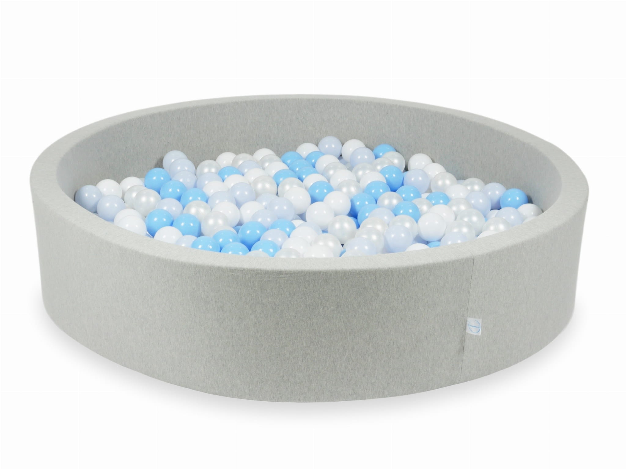 Piscine à Balles 130x30 gris clair avec balles 600 pcs (blanc, perle, bleu clair, bleu clair perle)