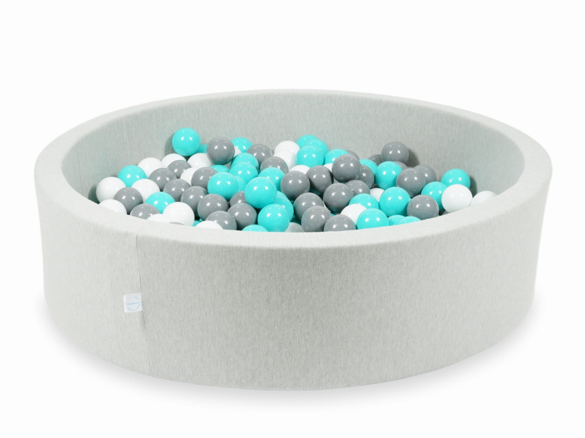 Piscine à Balles 110x30 gris clair avec balles 400 pcs (turquoise, blanc, gris)