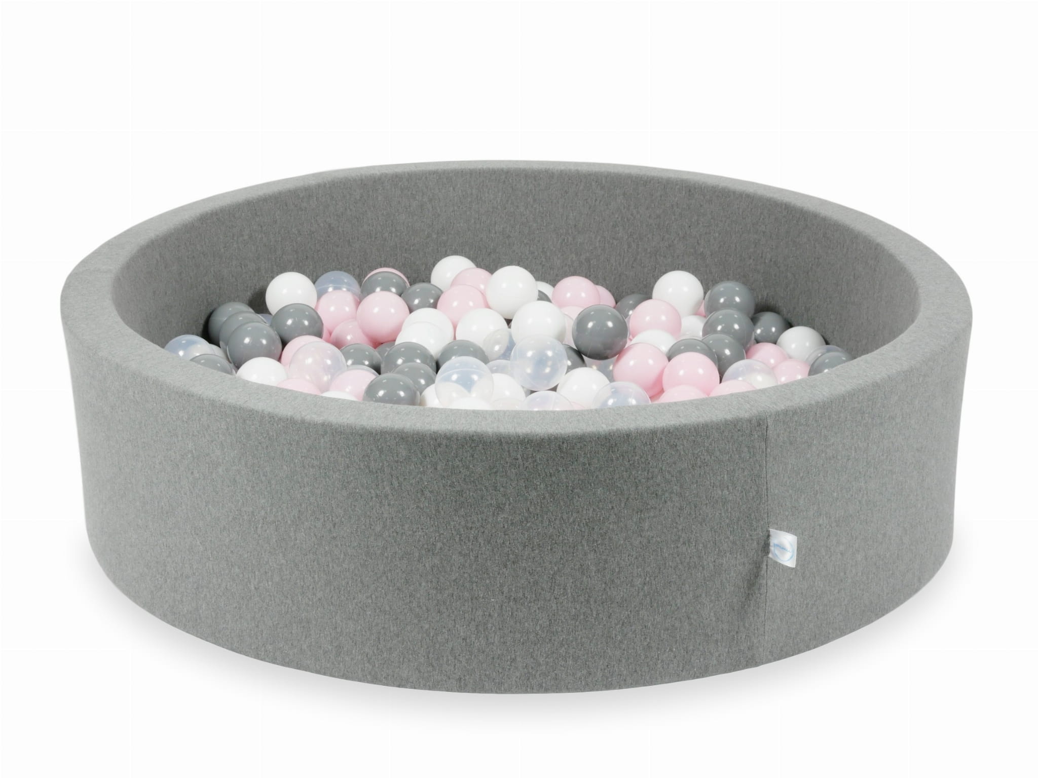 Piscine à Balles 110x30 grise avec balles 400 pcs (transparent, blanc, gris, rose clair)