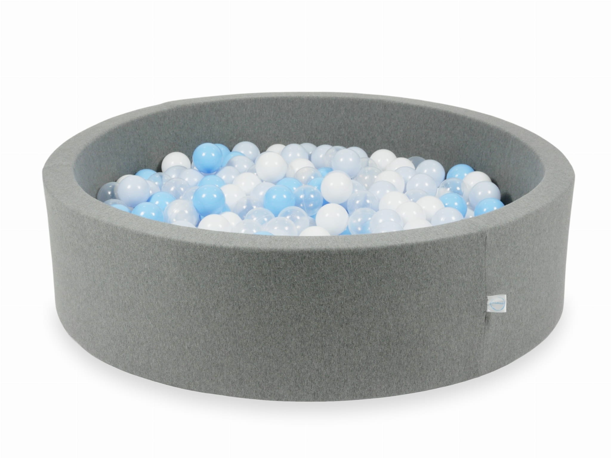 Piscine à Balles 110x30 grise avec balles 400 pcs (transparent, blanc, bleu clair, bleu clair, perle clair)