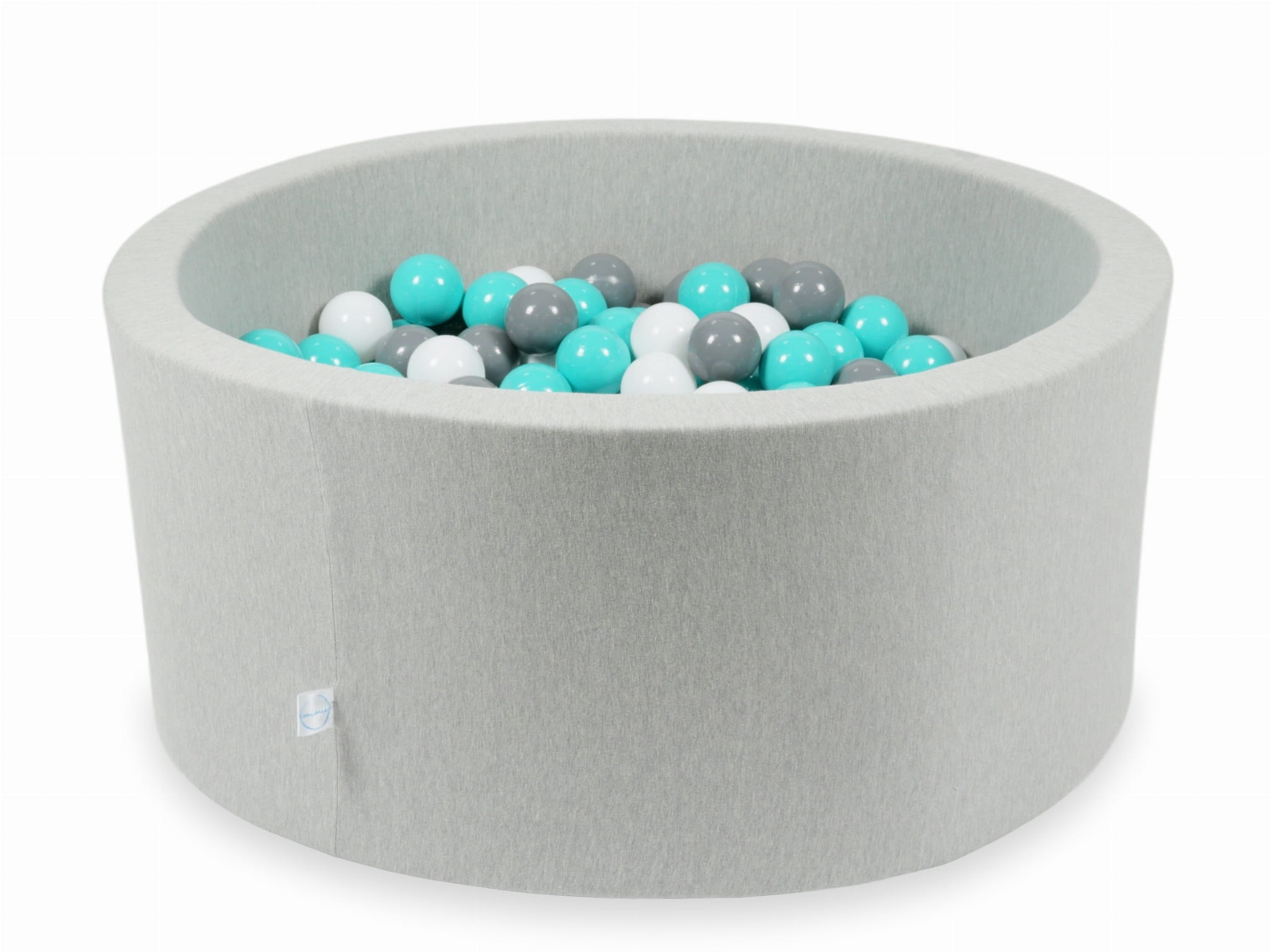 Piscine à Balles 90x40 gris clair avec balles 300 pcs (turquoise, blanc, gris)