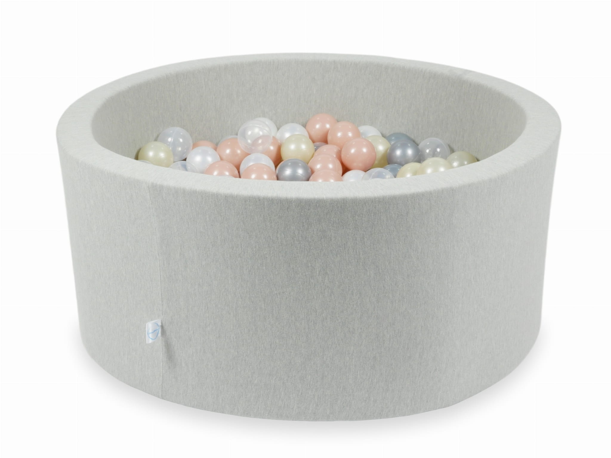 Piscine à Balles 90x40 gris clair avec balles 300 pcs (transparent, perles, argent, rose clair, or clair)