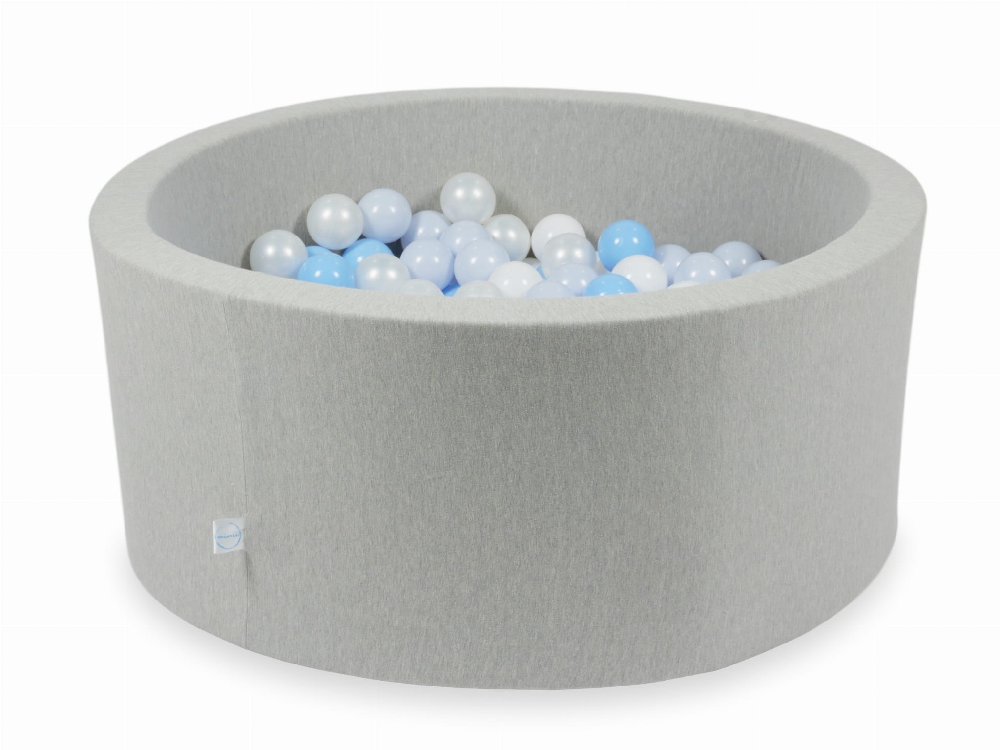 Piscine à Balles 90x40 gris clair avec balles 300 pcs (blanc, perle, bleu clair, bleu clair perle)
