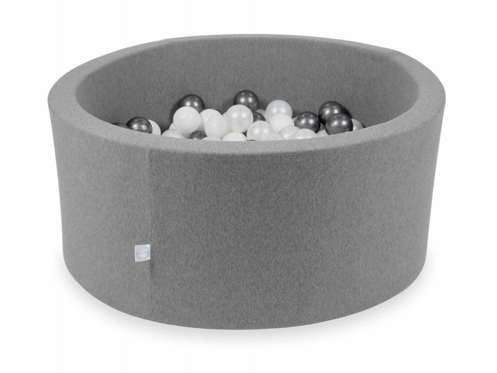 Piscine à Balles 90x40 grise avec balles 300 pcs (blanc, perle, graphite métallique)