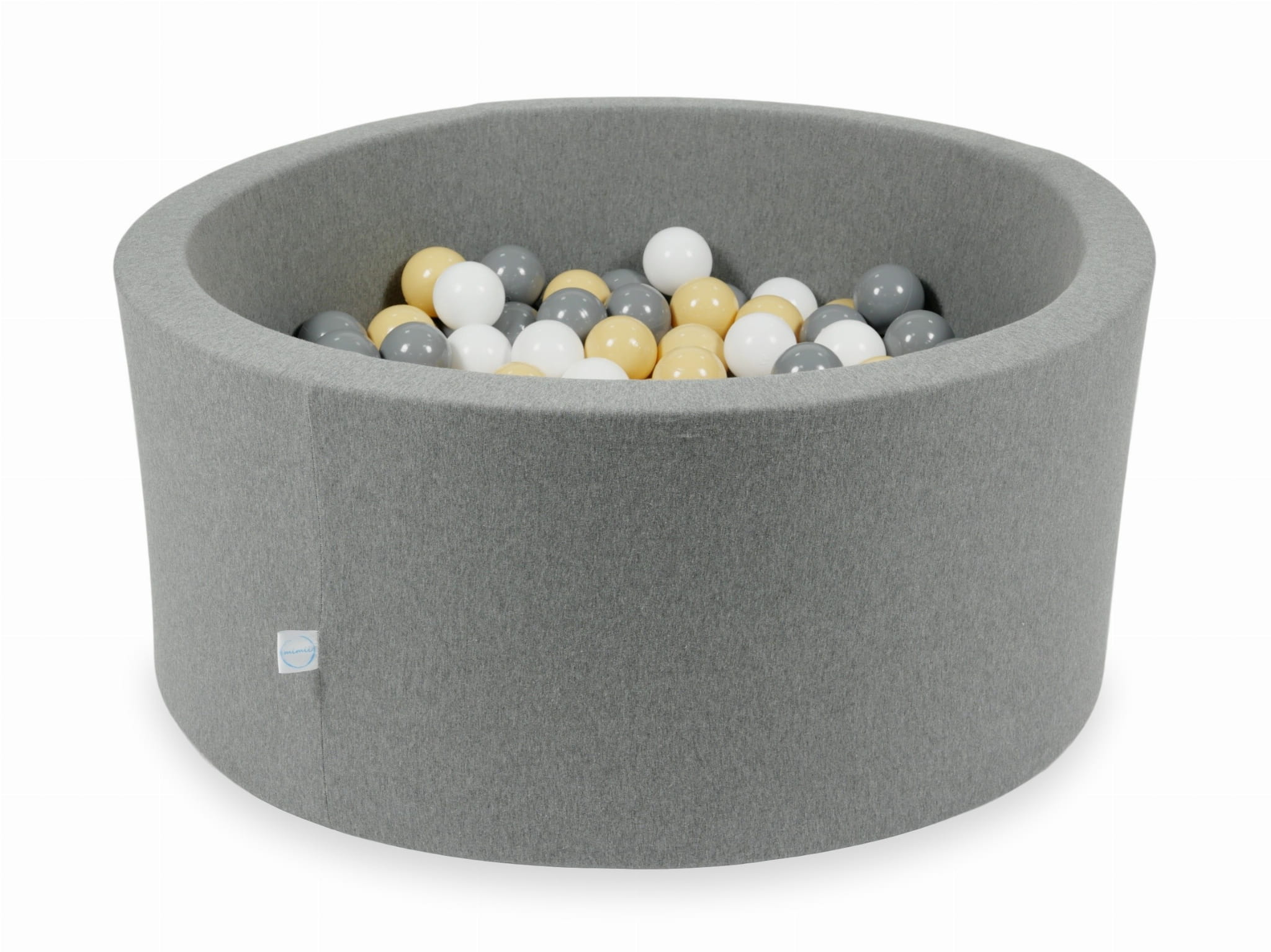Piscine à Balles 90x40 grise avec balles 300 pcs (blanc, gris, beige)