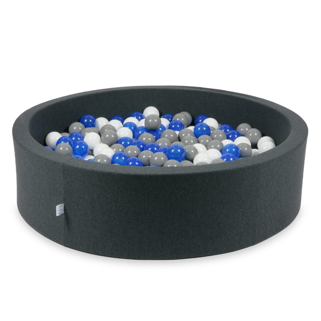 Piscine à Balles 110x30 graphite avec balles 400 pcs (bleu, blanc, gris)